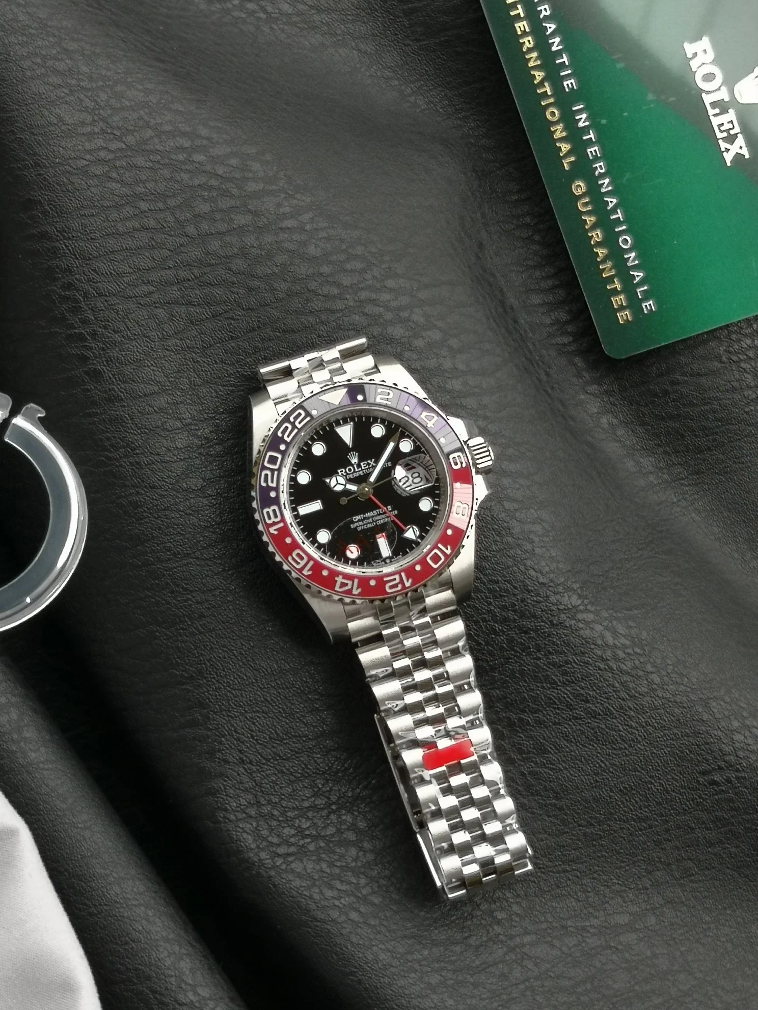 Rolex GMT-Master Coke Blue Dial — photographed off the sweep