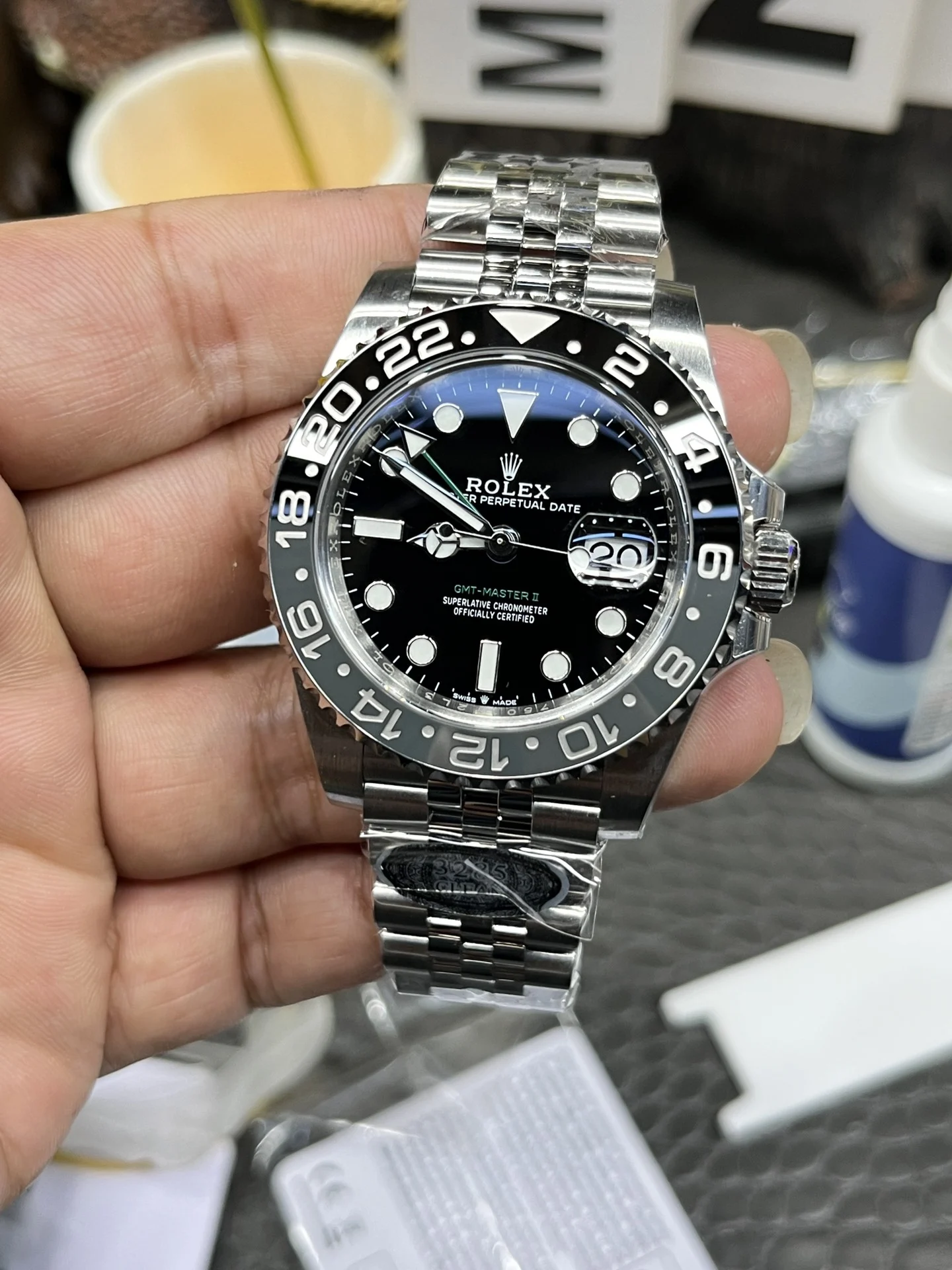 Rolex GMT-Master Green Dial — photographed off the sweep