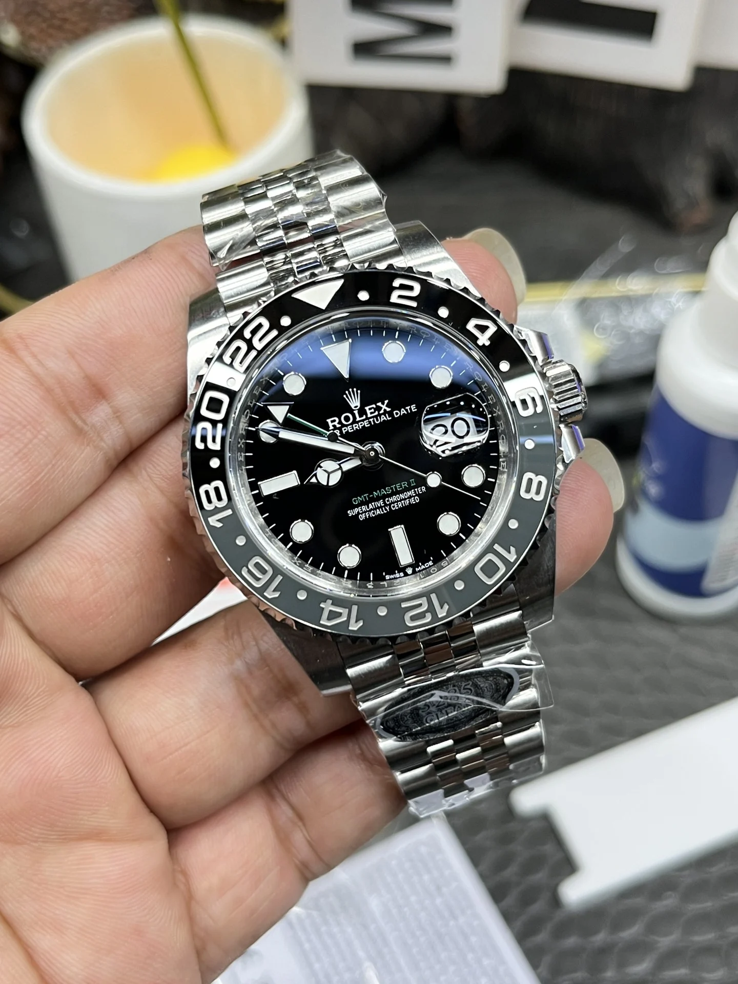 Rolex GMT-Master Green Dial — photographed off the sweep