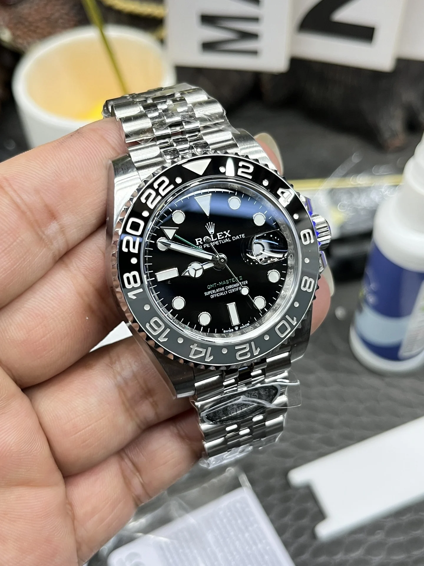 Rolex GMT-Master Green Dial — photographed off the sweep