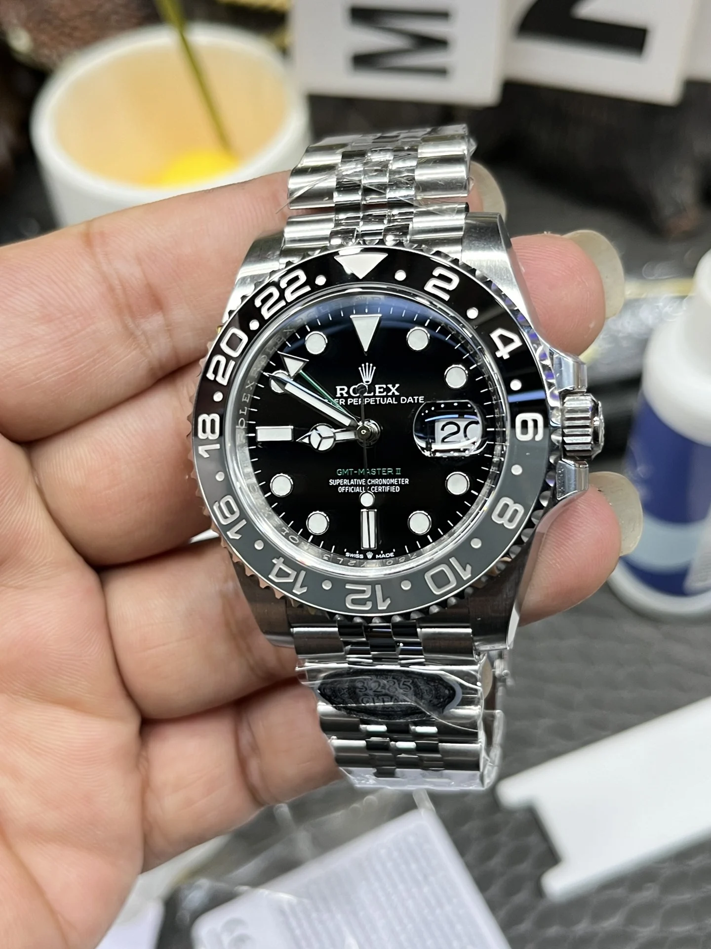 Rolex GMT-Master Green Dial — photographed off the sweep