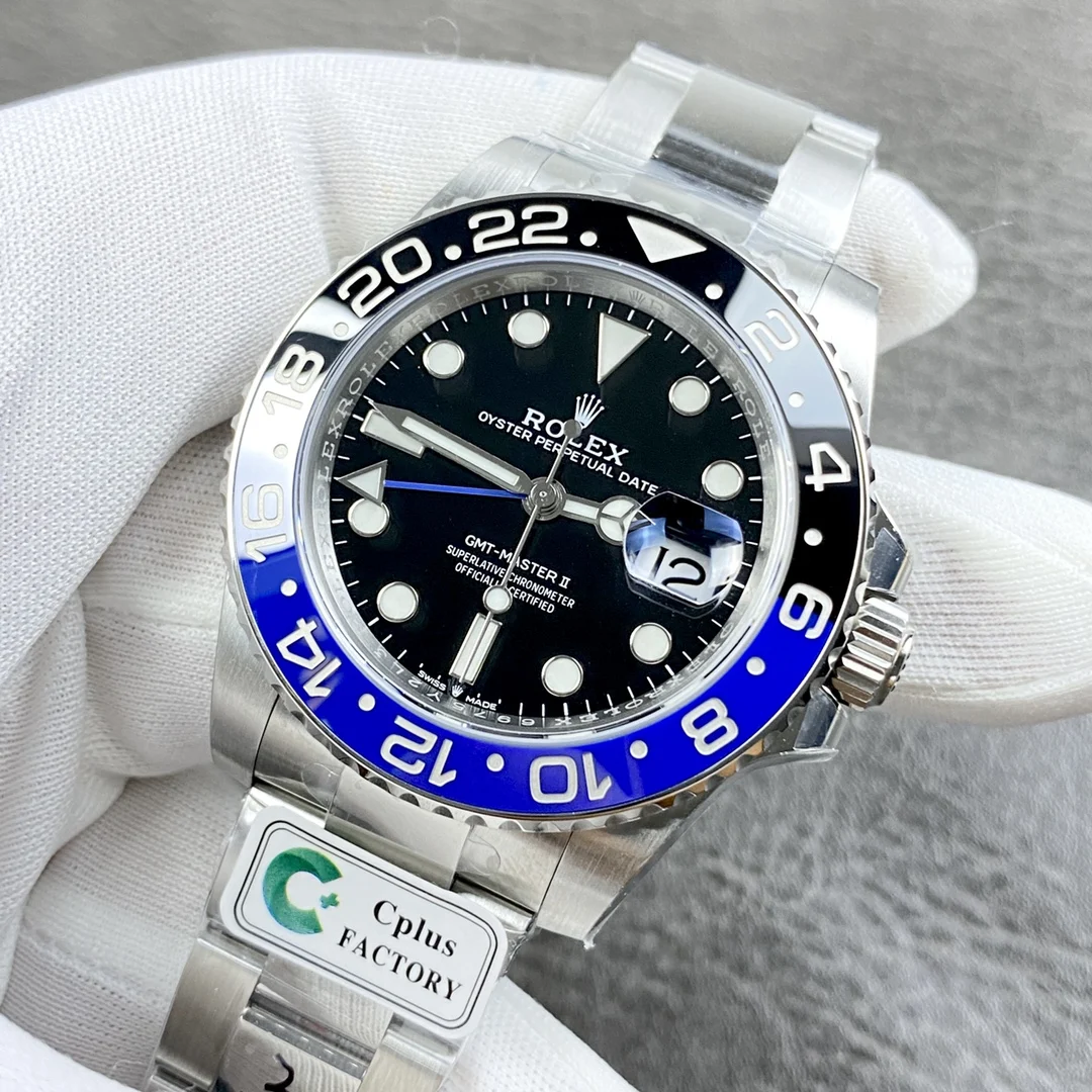Rolex GMT-Master II Batman — photographed off the sweep