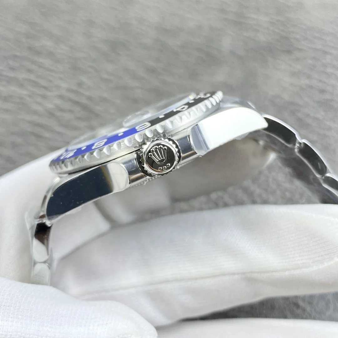Rolex GMT-Master II Batman — photographed off the sweep