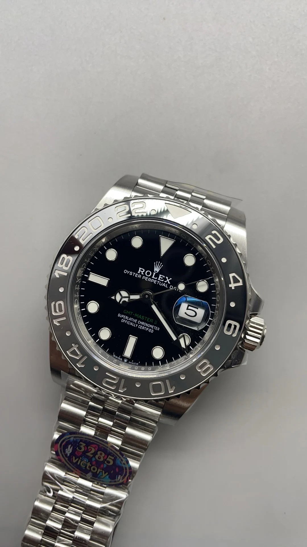 Rolex GMT-Master II Black Dial — photographed off the sweep