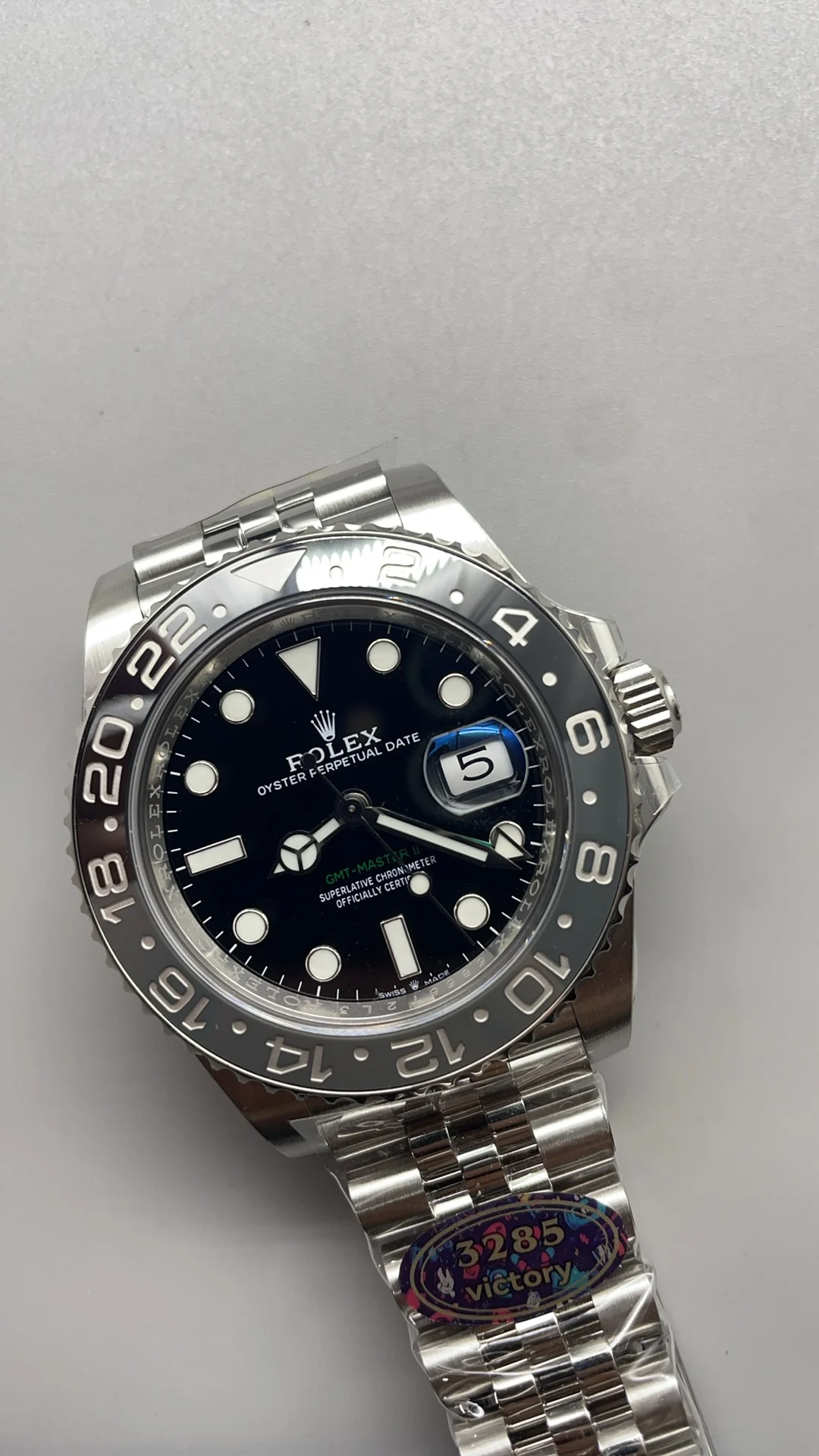 Rolex GMT-Master II Black Dial — photographed off the sweep