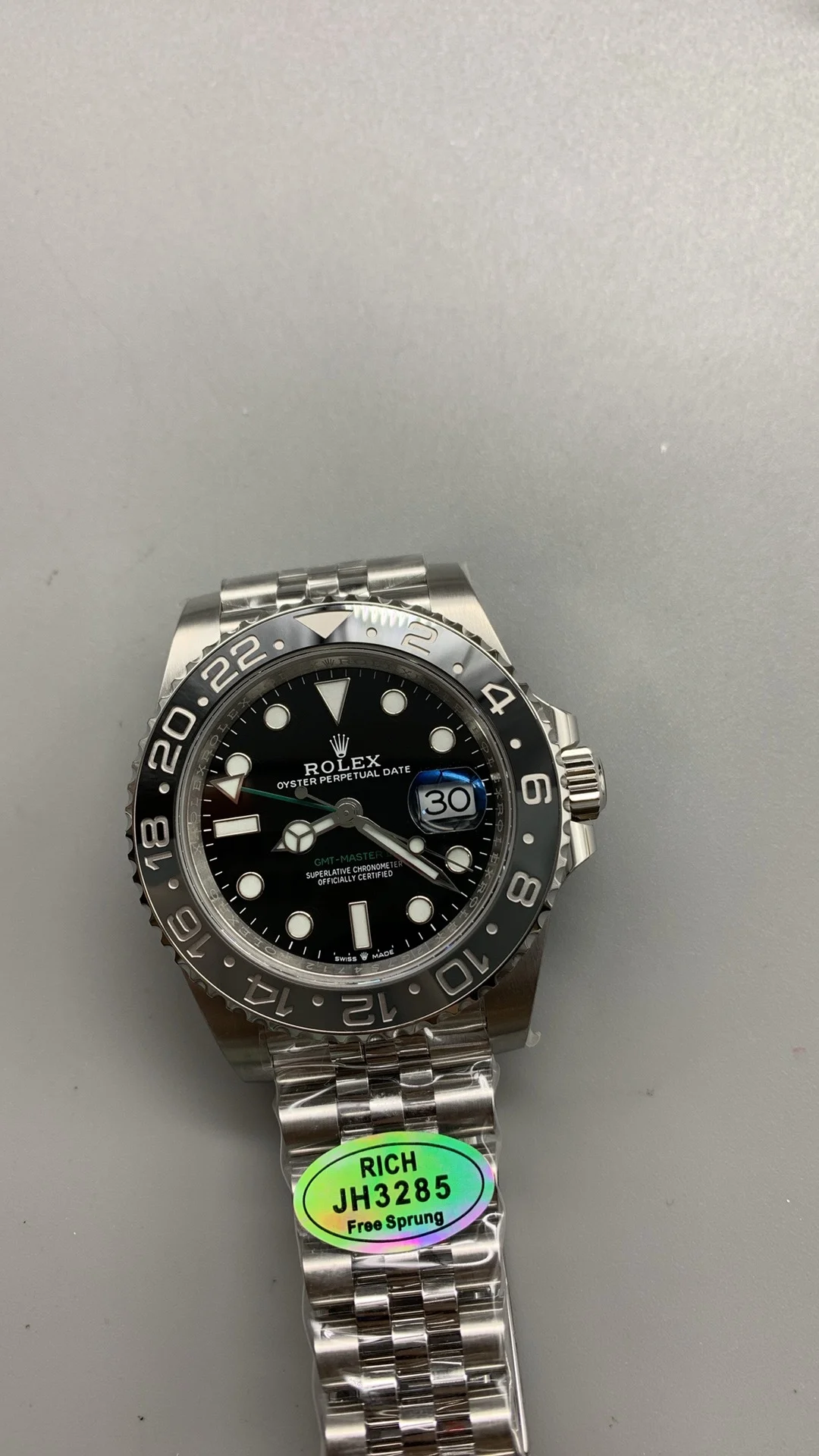 Rolex GMT-Master II Black Dial — photographed off the sweep
