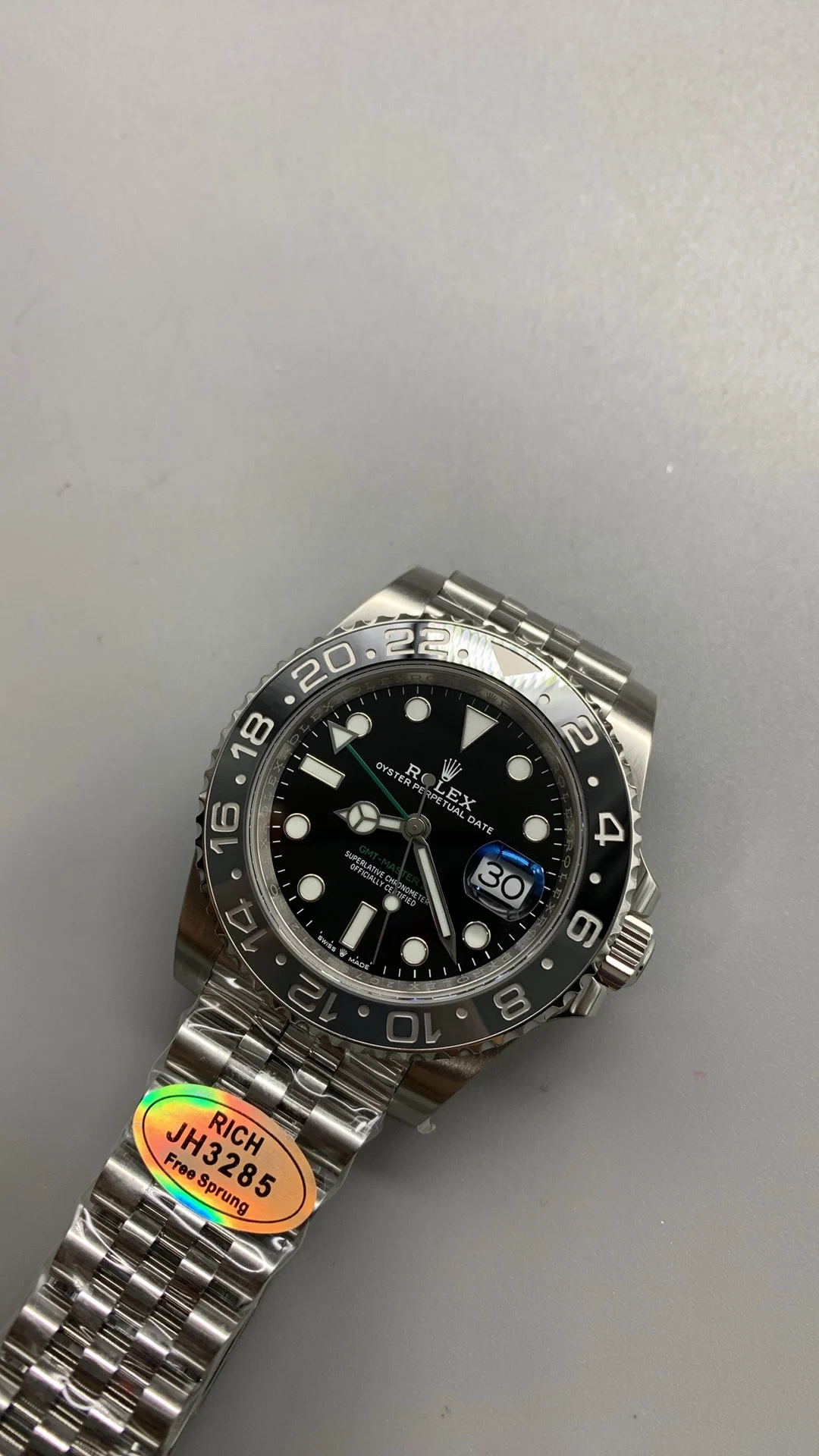 Rolex GMT-Master II Black Dial — photographed off the sweep