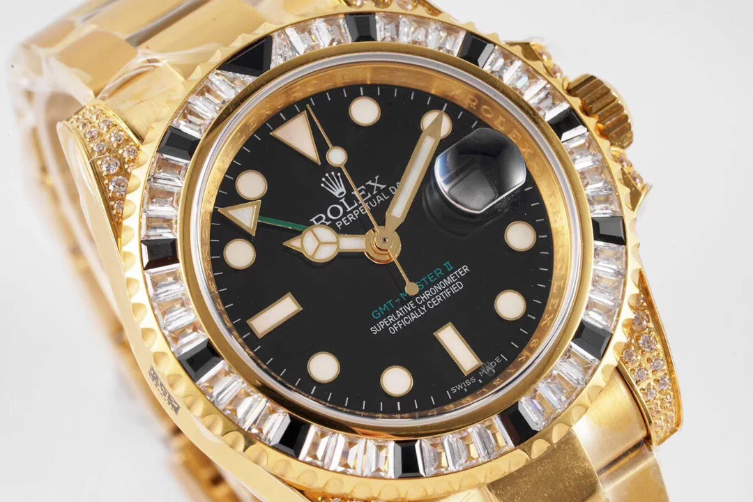 Rolex GMT-Master II Diamond-Set 40mm — photographed off the sweep