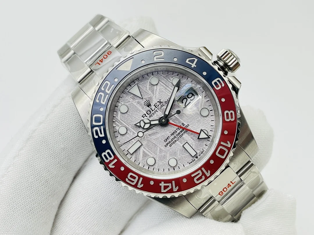 Rolex GMT-Master II Meteorite 126710 — photographed off the sweep