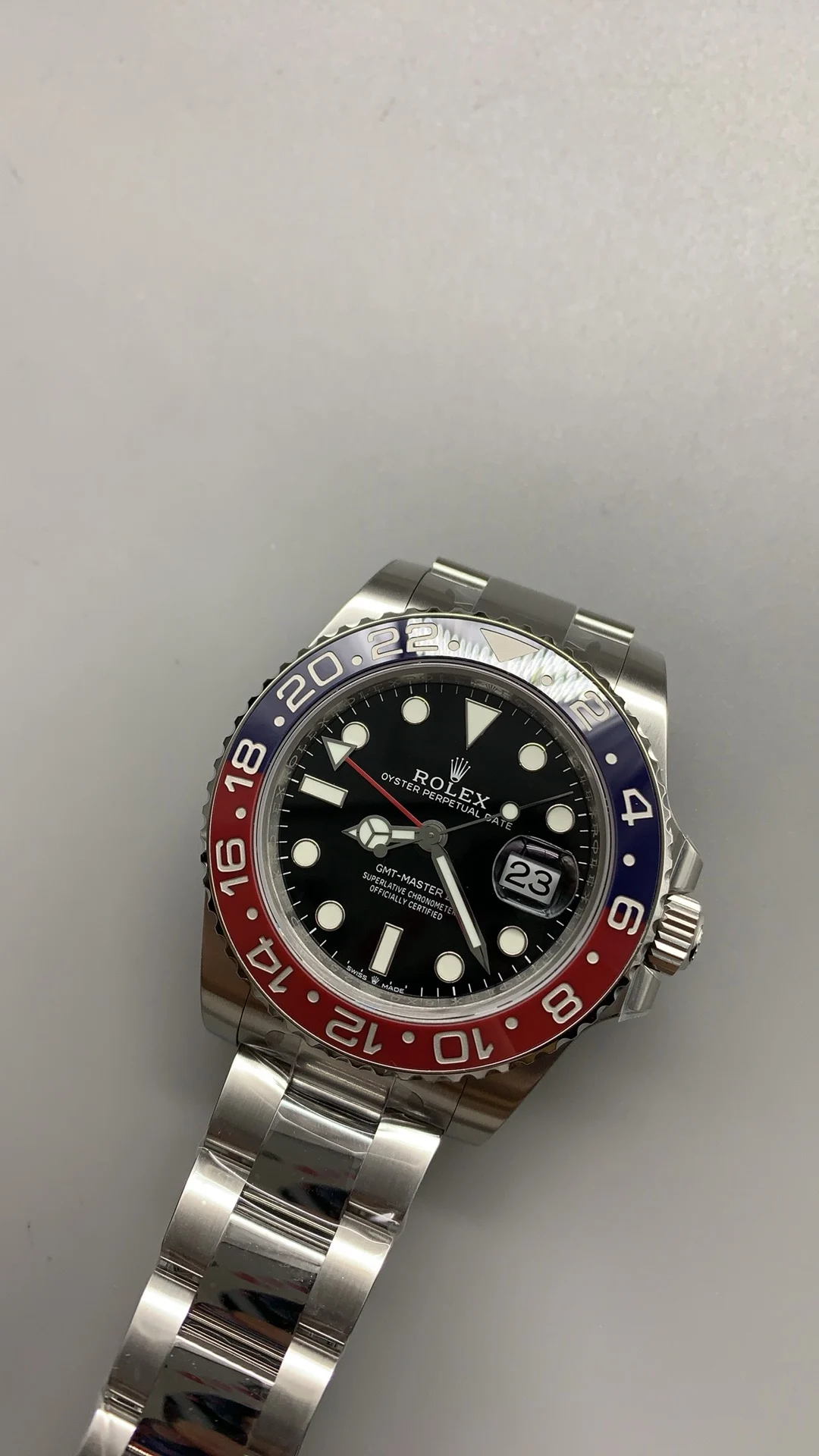 Rolex GMT-Master II Pepsi β photographed off the sweep