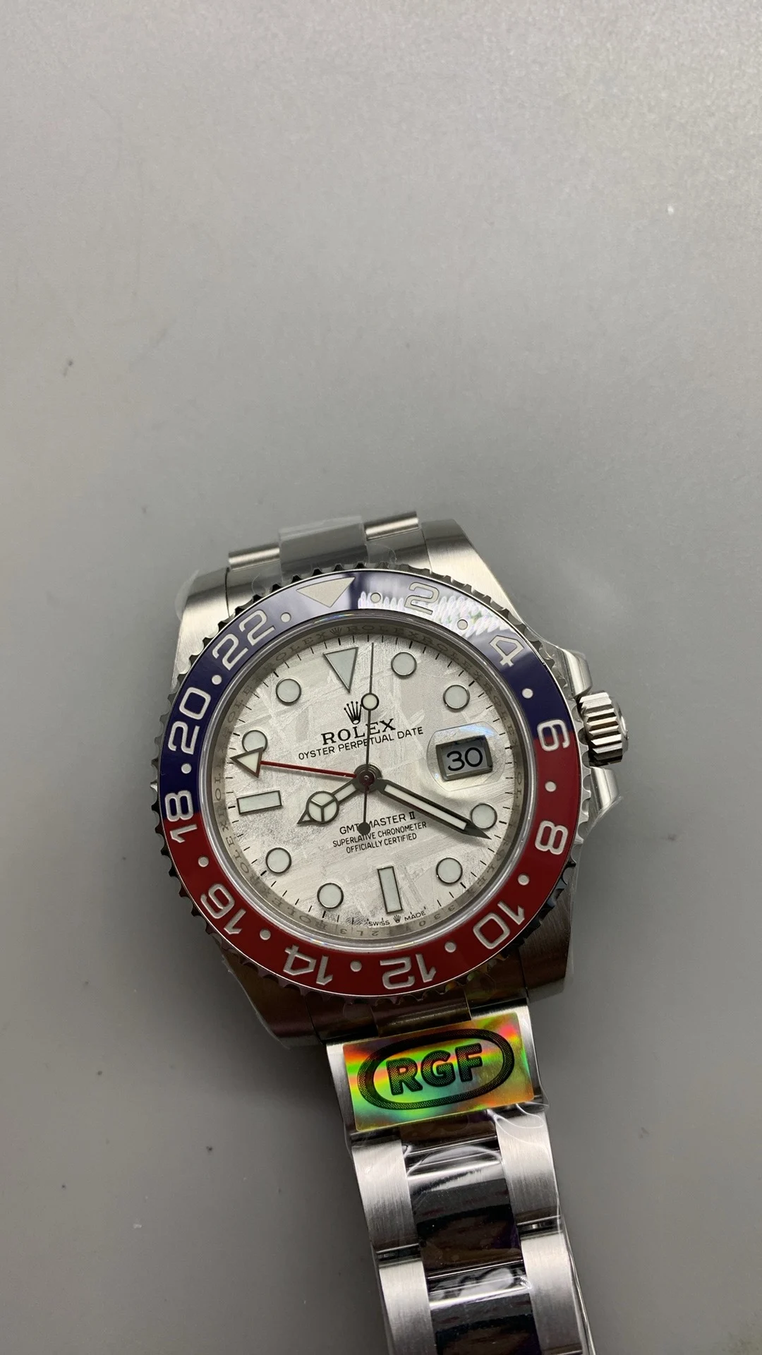 Rolex GMT-Master II Pepsi — photographed off the sweep