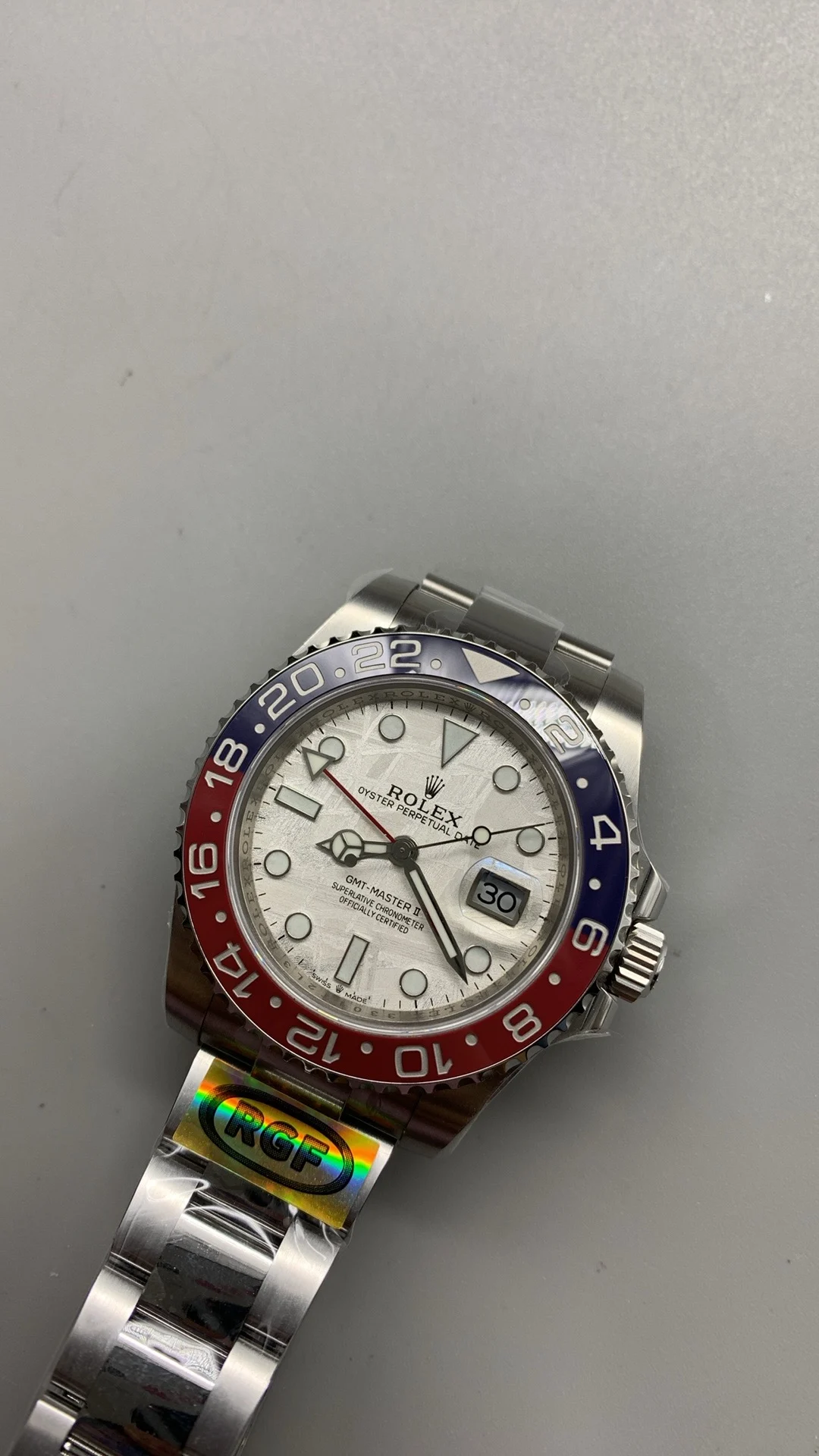 Rolex GMT-Master II Pepsi — photographed off the sweep