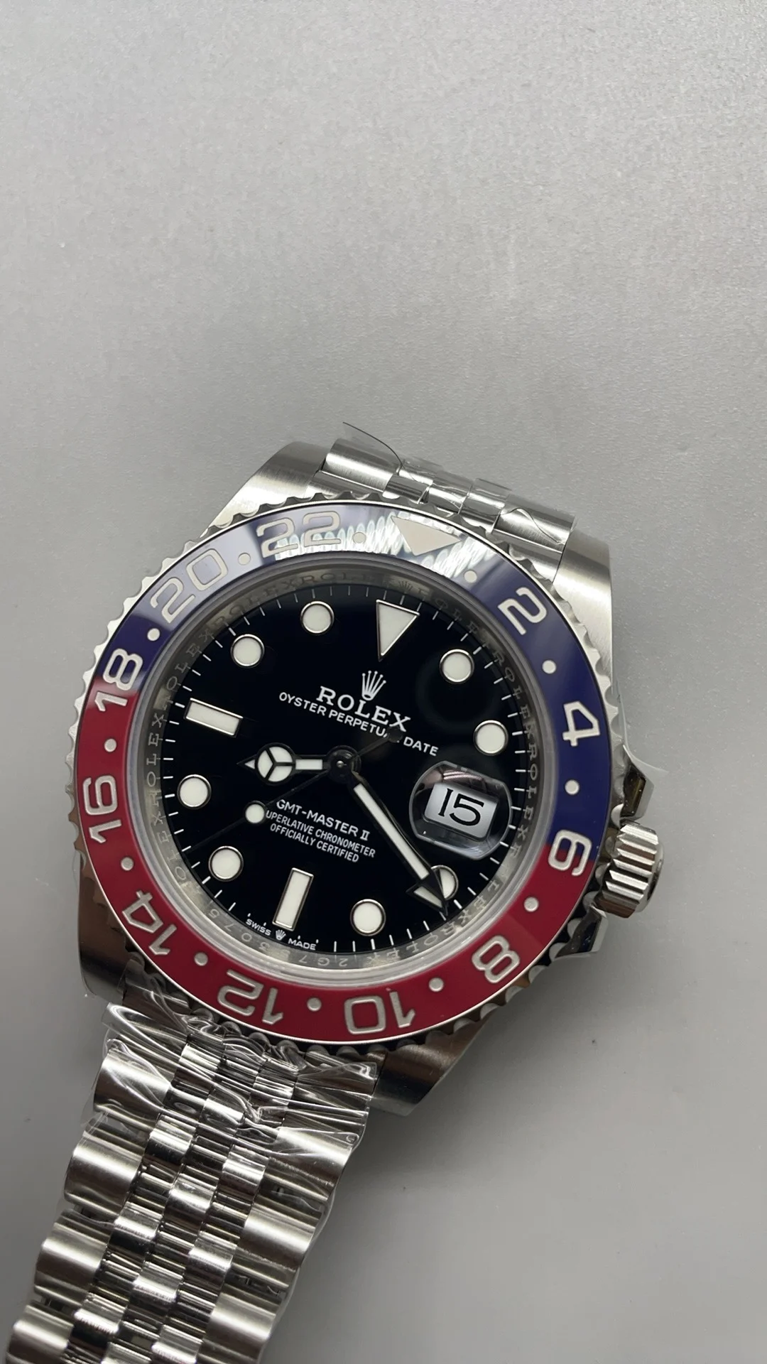 Rolex GMT-Master II Pepsi β photographed off the sweep