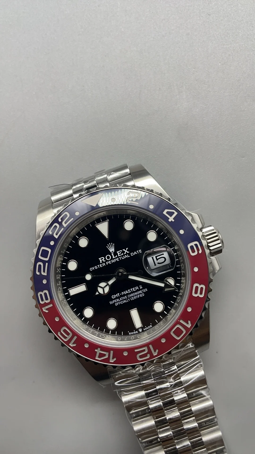Rolex GMT-Master II Pepsi β photographed off the sweep