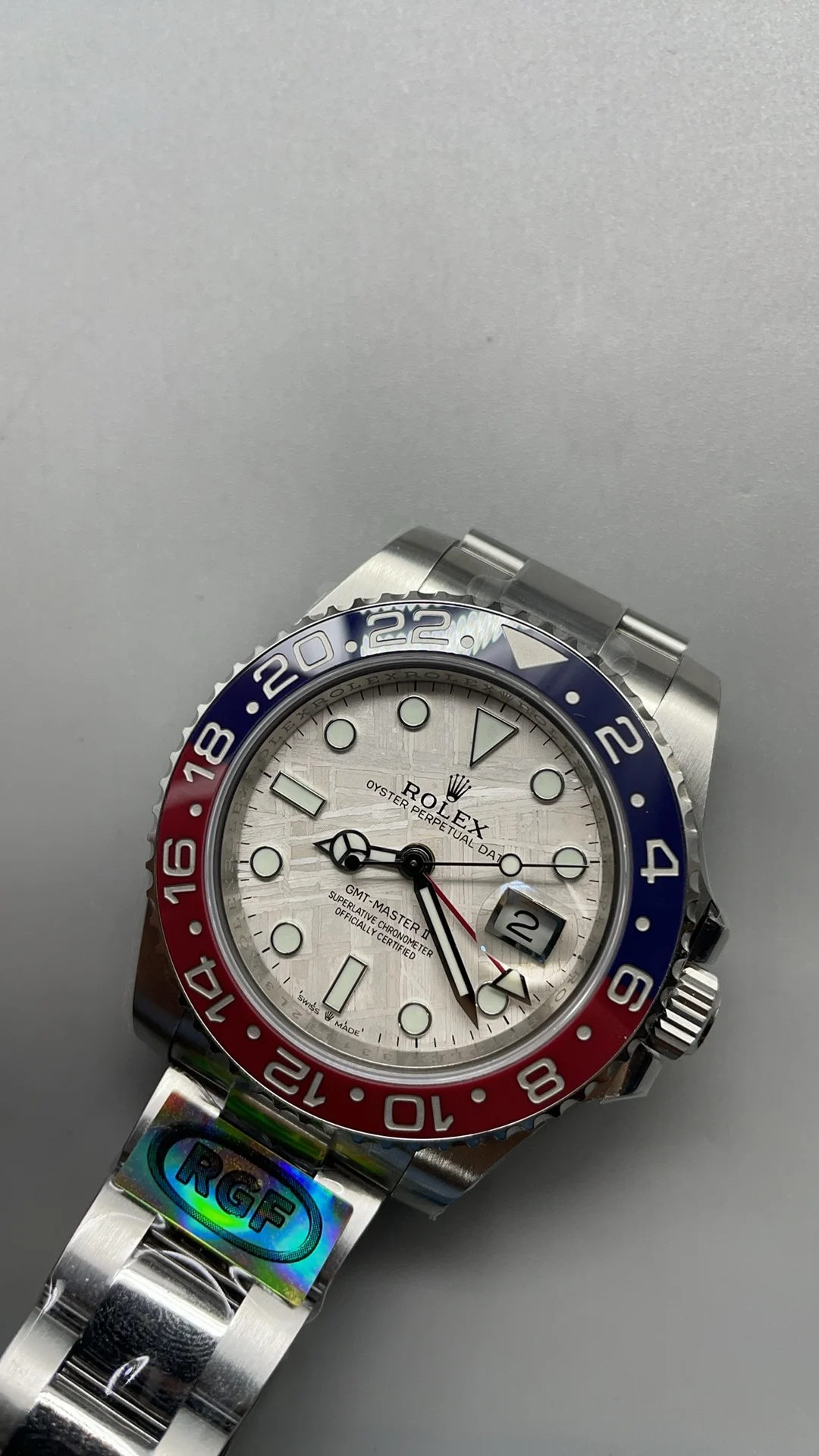 Rolex GMT-Master II Pepsi β photographed off the sweep