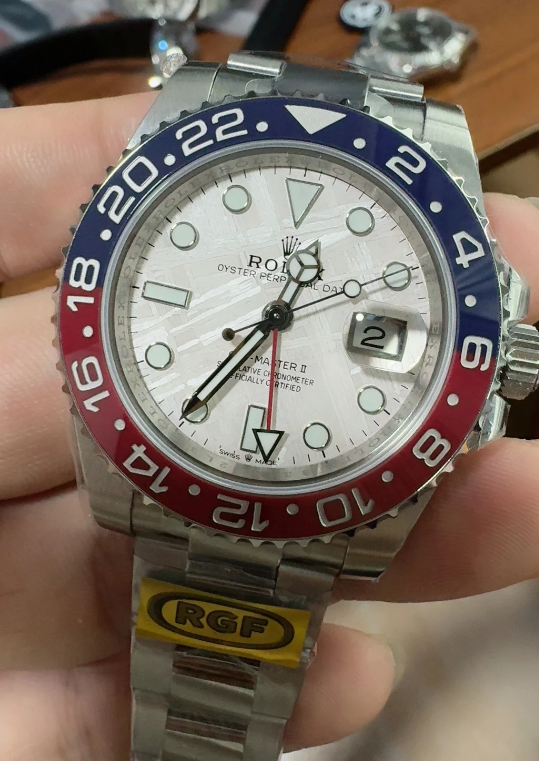 Rolex GMT-Master II Pepsi β photographed off the sweep
