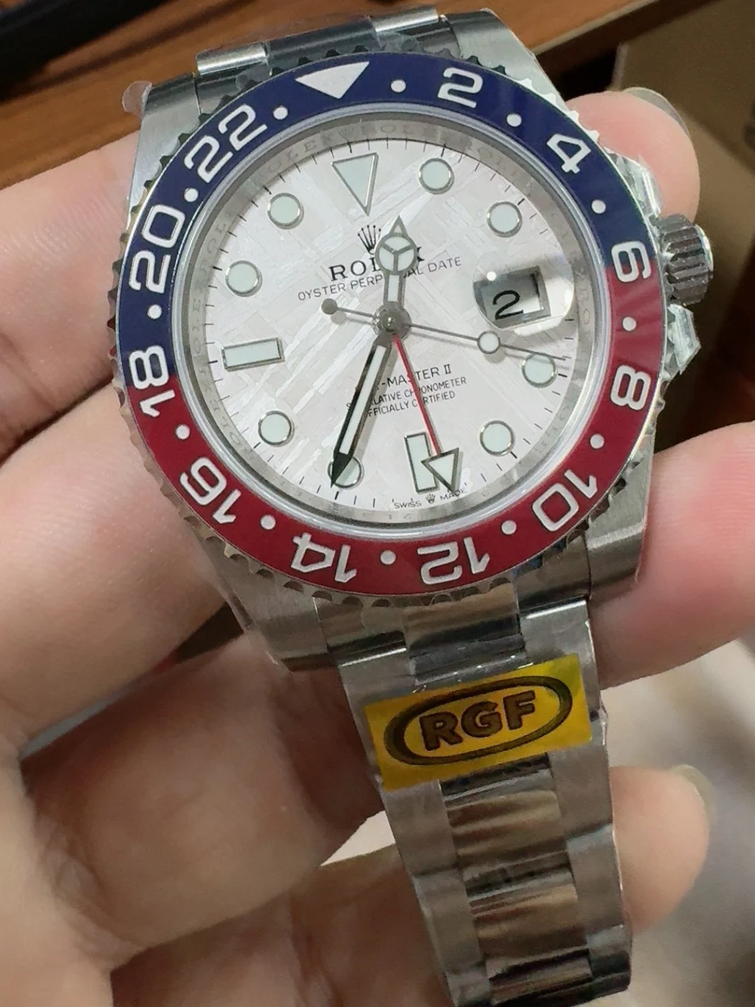 Rolex GMT-Master II Pepsi β photographed off the sweep