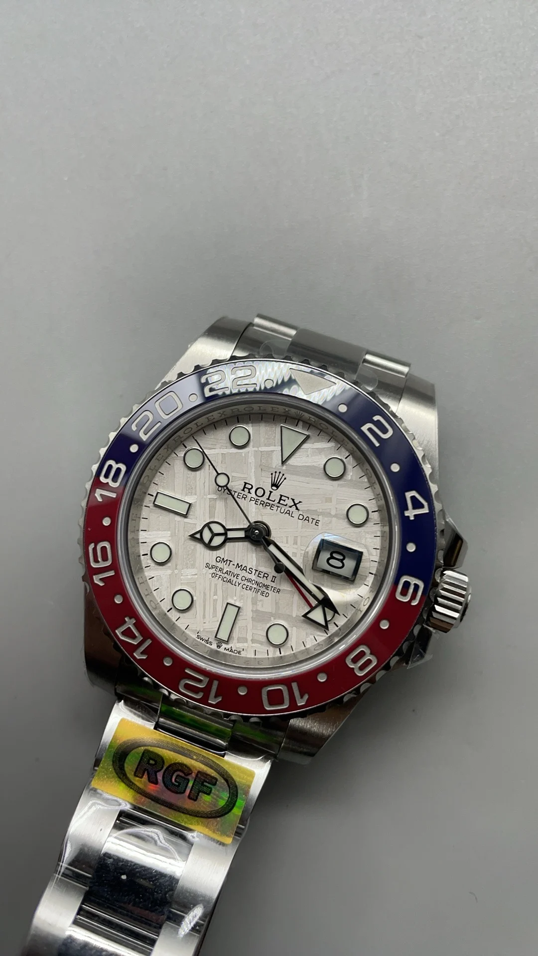 Rolex GMT-Master II Pepsi β photographed off the sweep