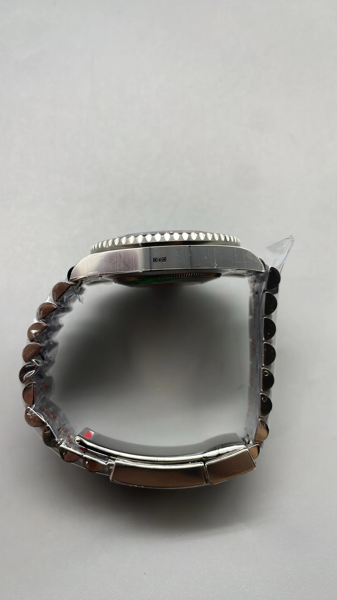 Rolex GMT-Master II Pepsi Black Dial — photographed off the sweep