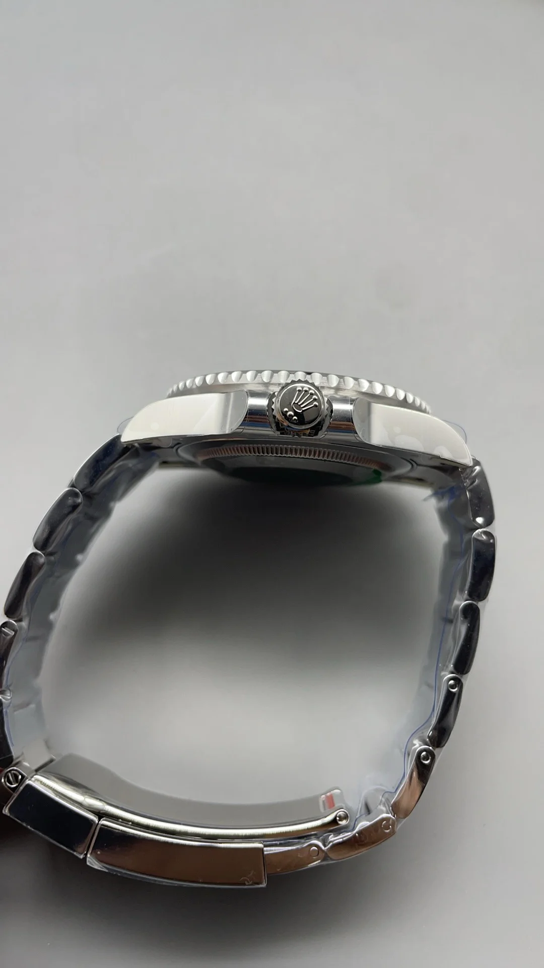Rolex GMT-Master II Pepsi Platinum β photographed off the sweep