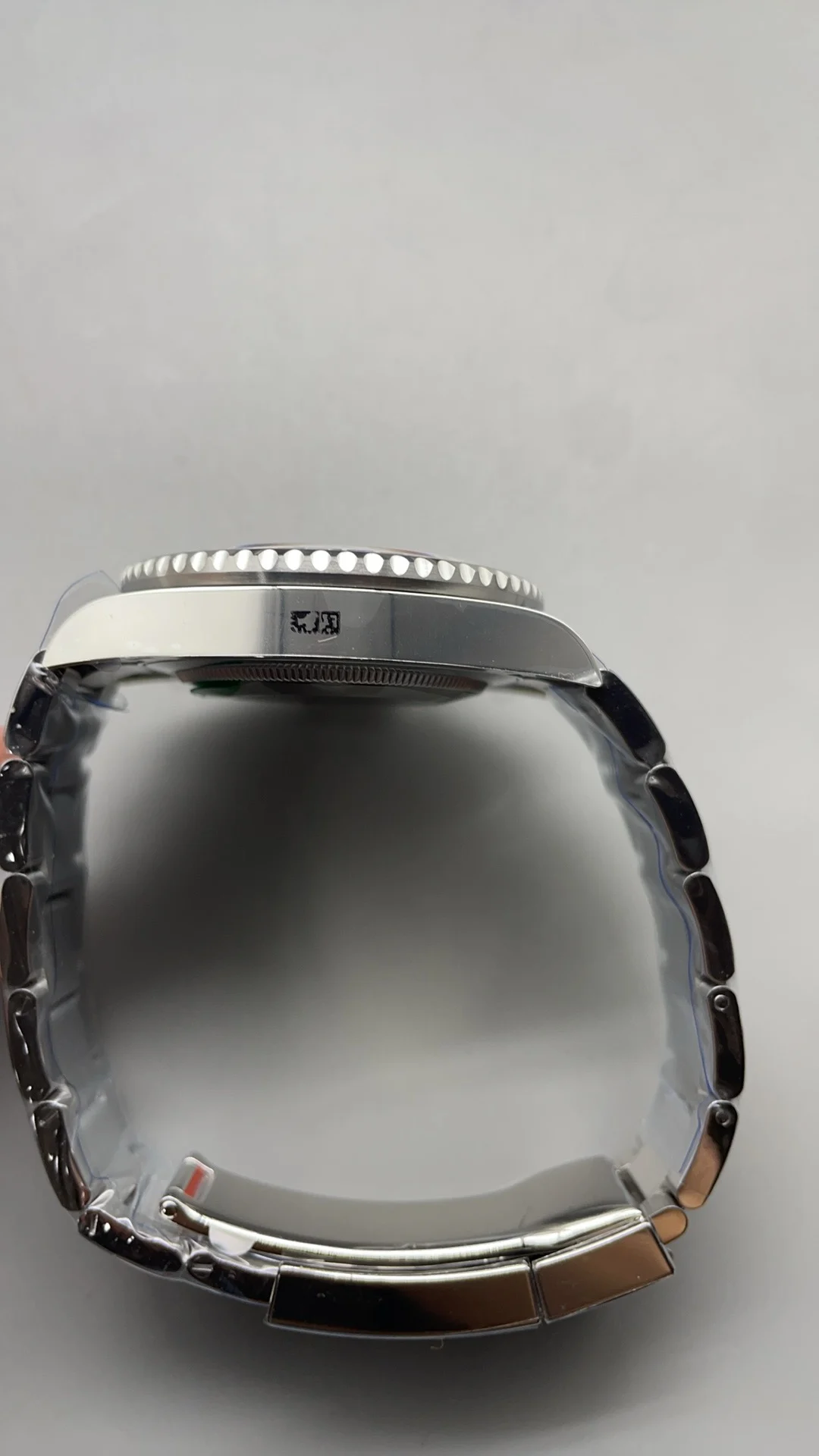 Rolex GMT-Master II Pepsi Platinum β photographed off the sweep