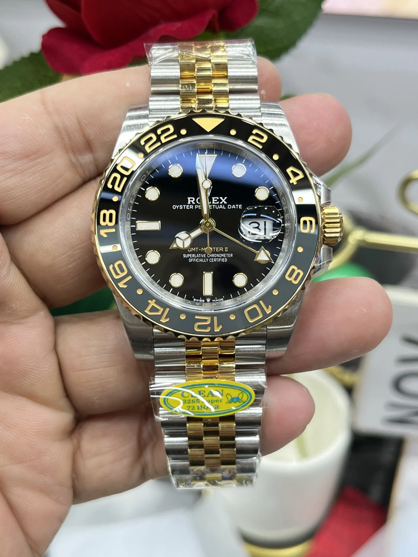 Rolex GMT-Master II Two-Tone 40mm — photographed off the sweep