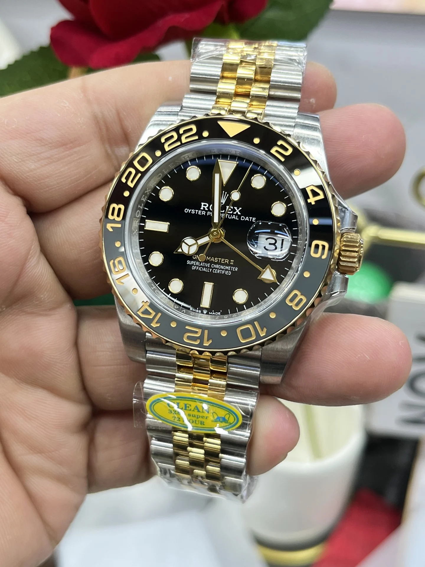 Rolex GMT-Master II Two-Tone 40mm — photographed off the sweep