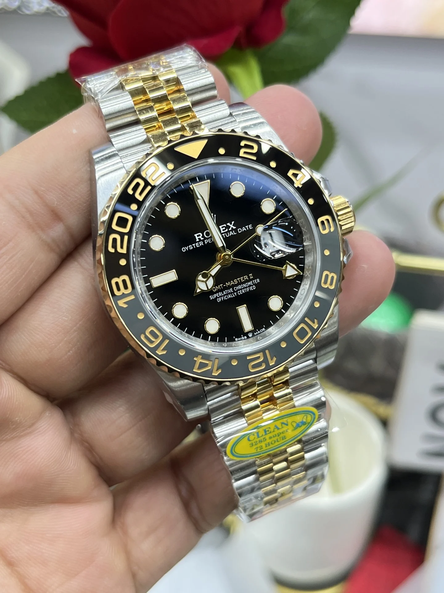Rolex GMT-Master II Two-Tone 40mm — photographed off the sweep