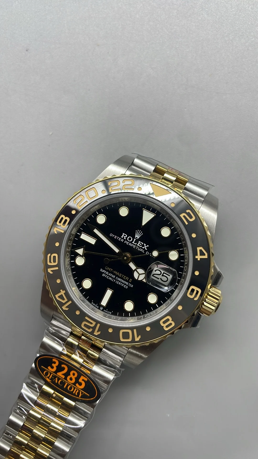 Rolex GMT-Master II Two-Tone — photographed off the sweep