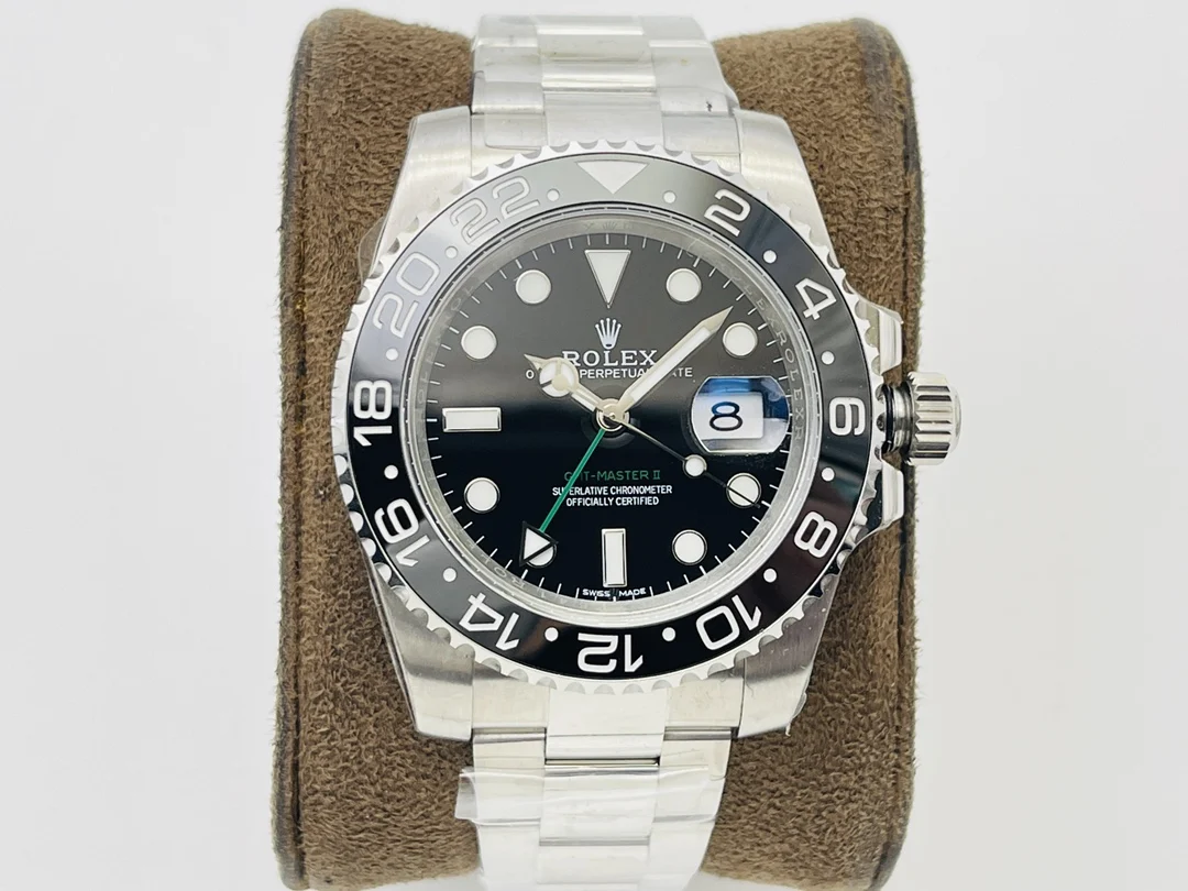 Rolex GMT-Master II White Gold Blue Dial 126710 40mm — photographed off the sweep