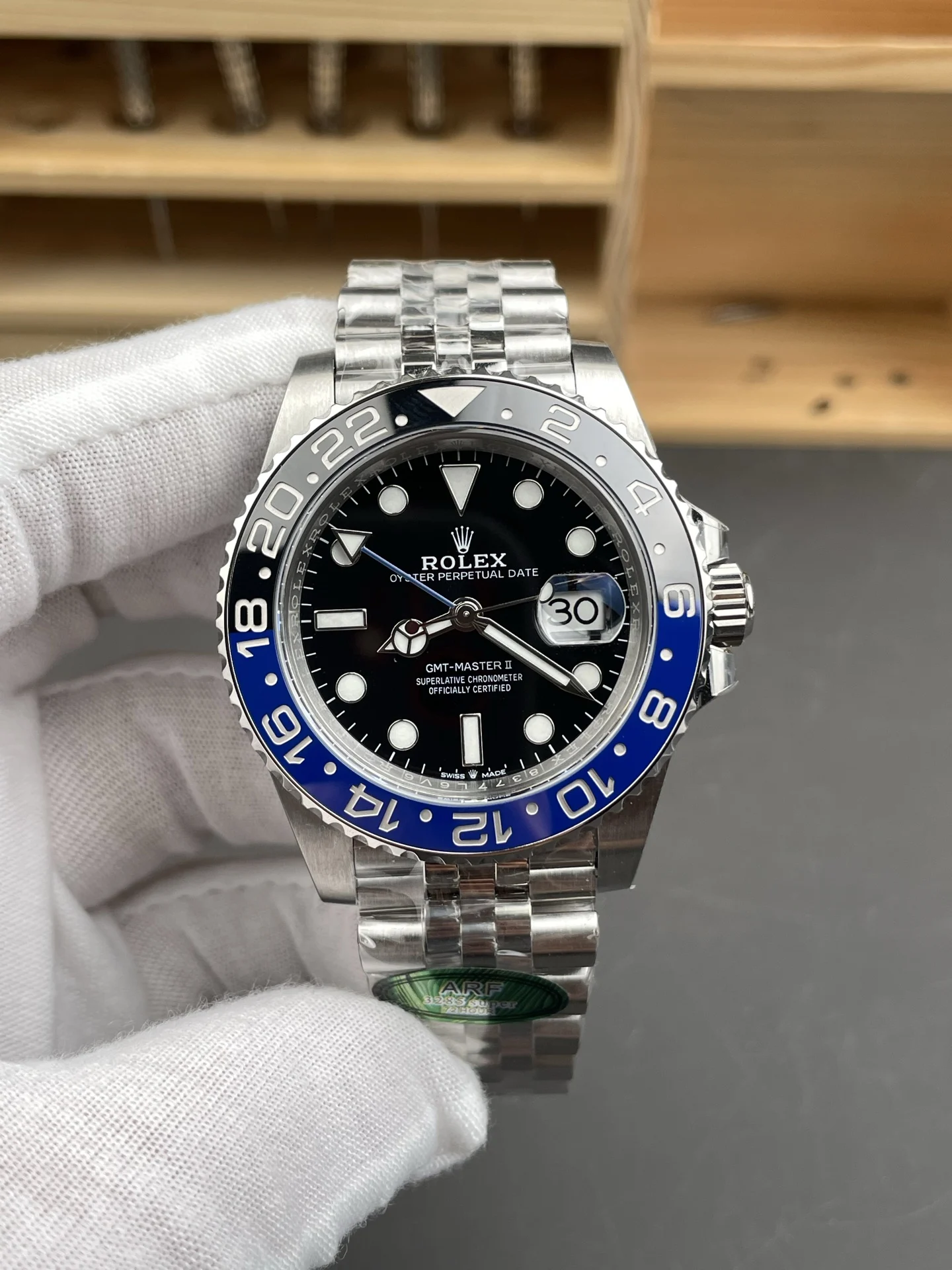 Rolex GMT-Master Inter Milan — photographed off the sweep
