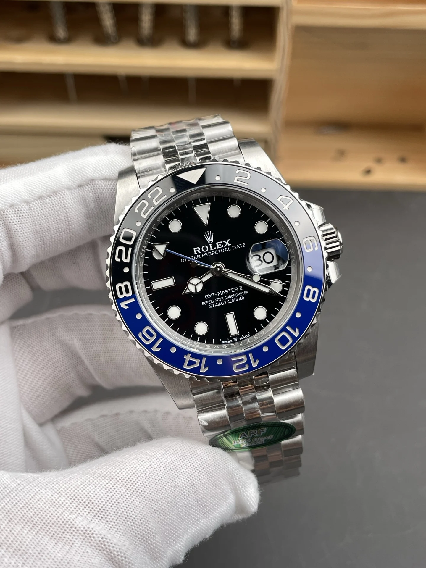 Rolex GMT-Master Inter Milan — photographed off the sweep