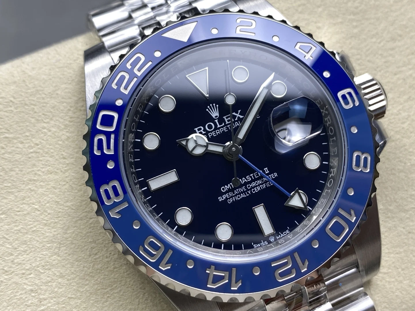 Rolex GMT-Master Steel 40mm — photographed off the sweep