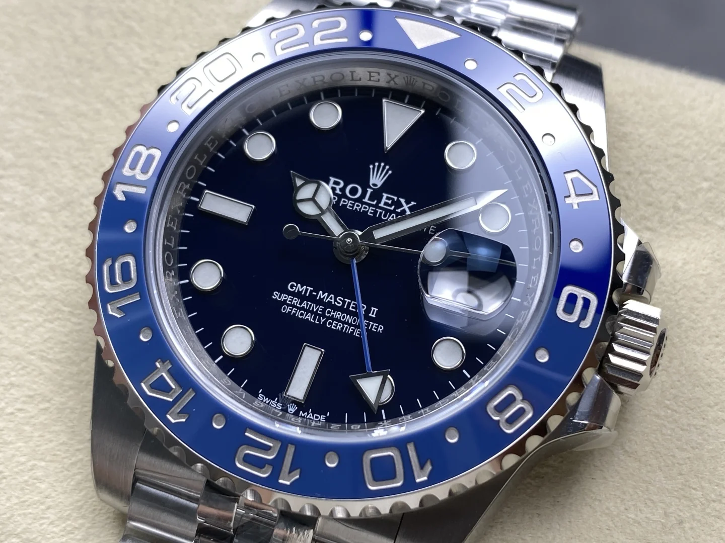 Rolex GMT-Master Steel 40mm — photographed off the sweep