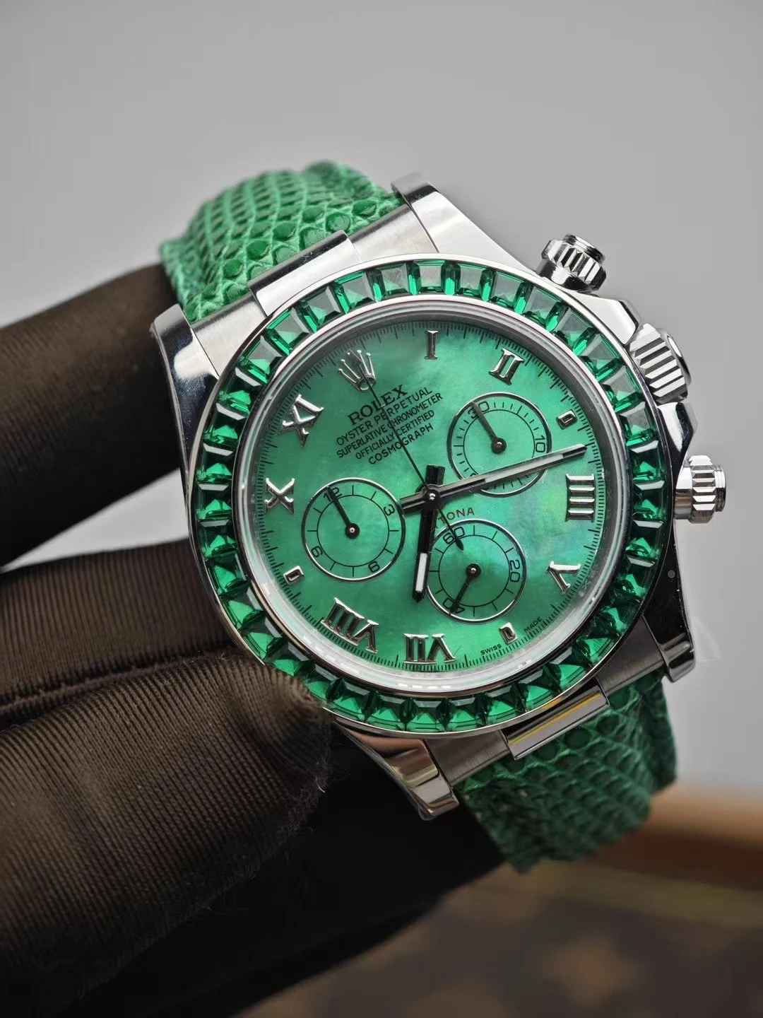 Rolex Green Dial — photographed off the sweep