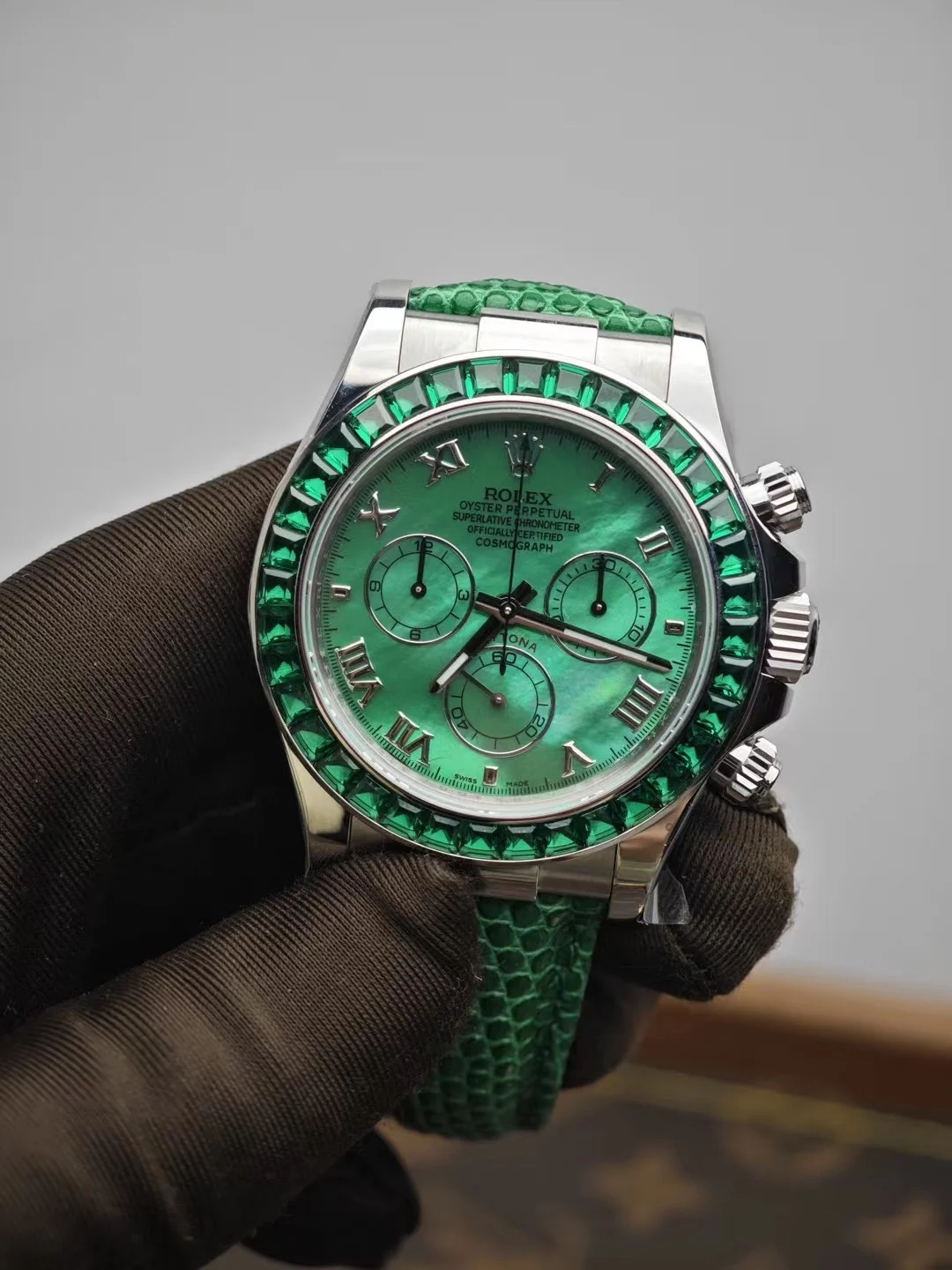 Rolex Green Dial — photographed off the sweep