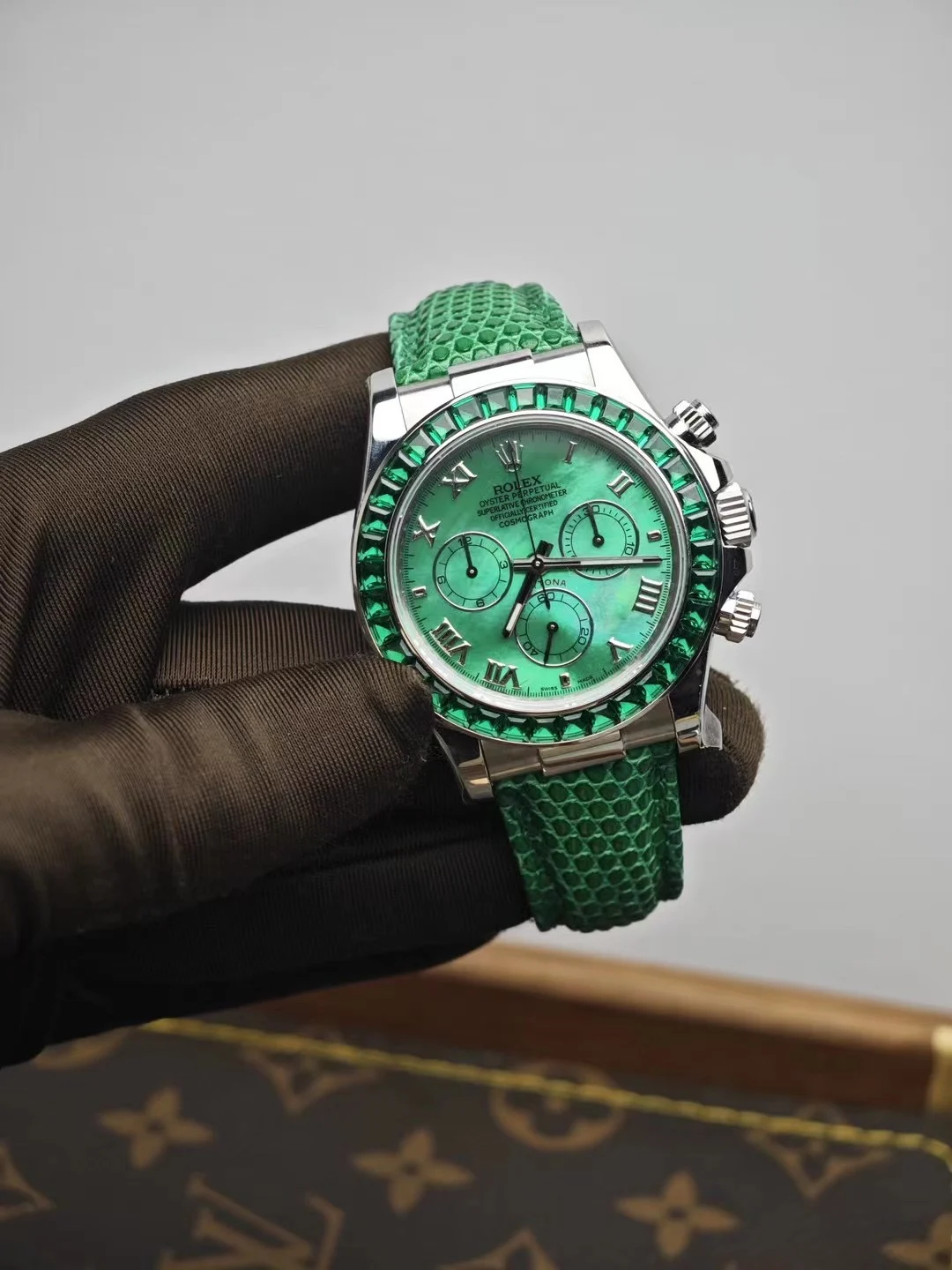 Rolex Green Dial — photographed off the sweep
