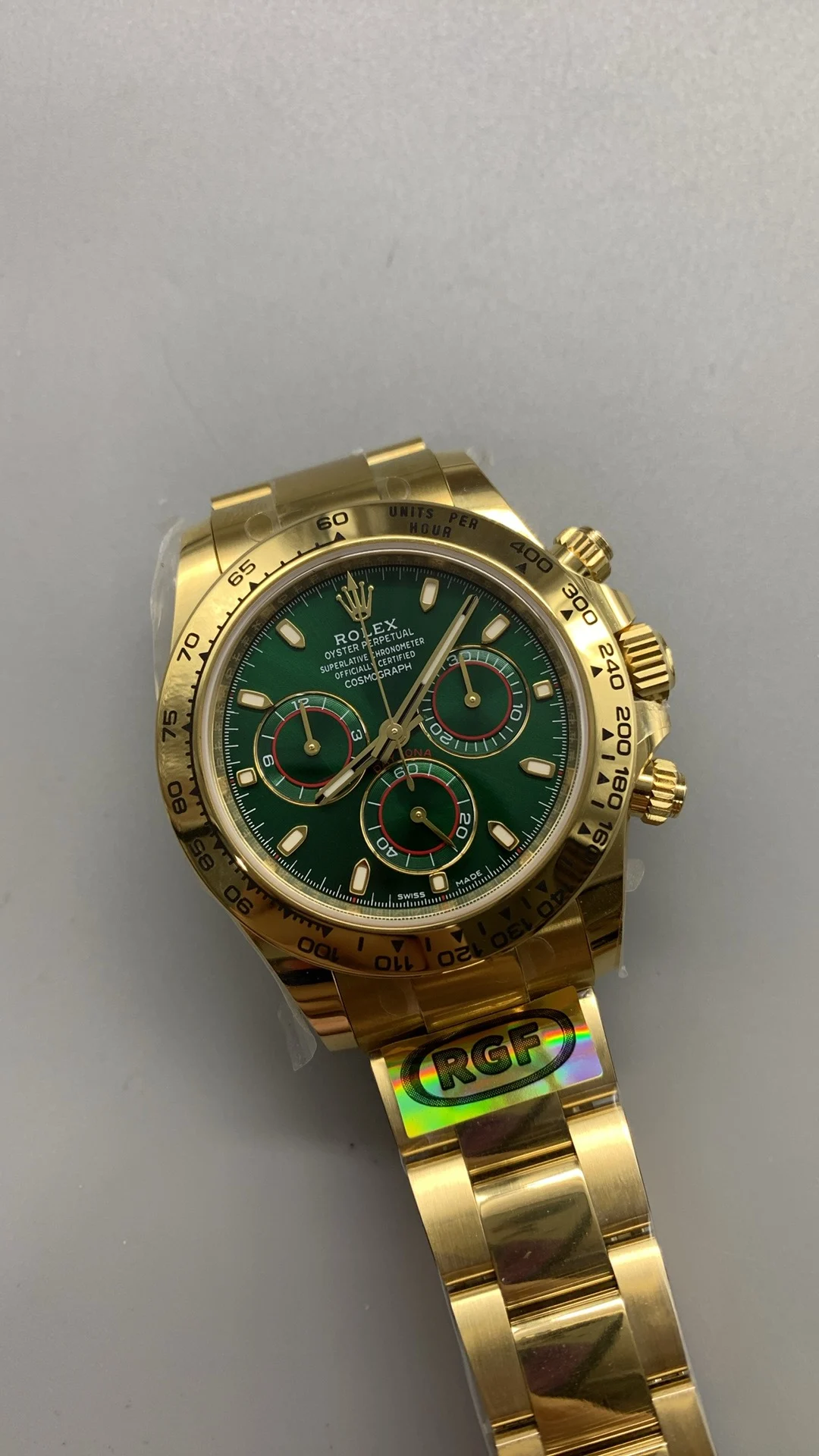 Rolex Green Dial — photographed off the sweep