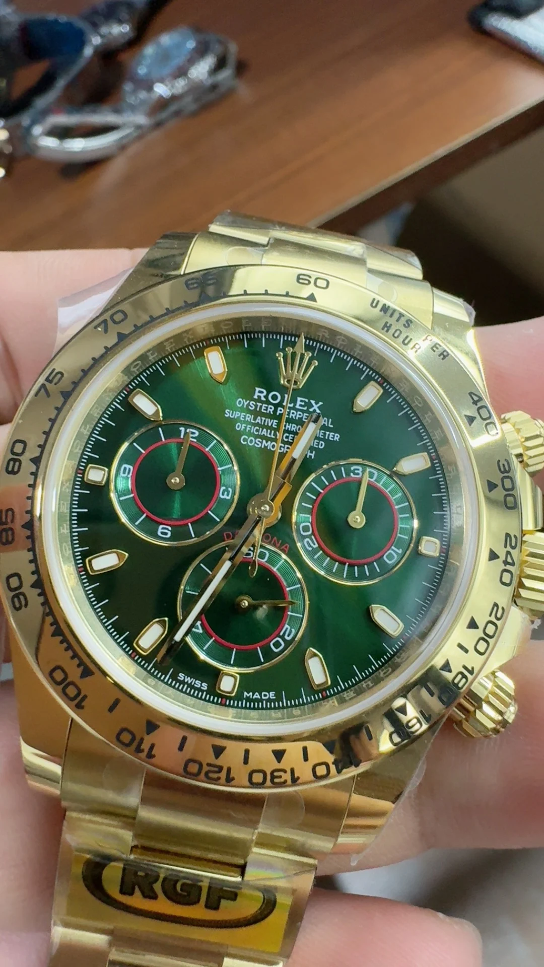 Rolex Green Dial — photographed off the sweep