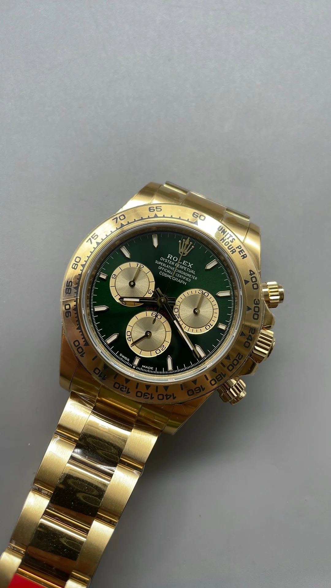 Rolex Green Dial — photographed off the sweep