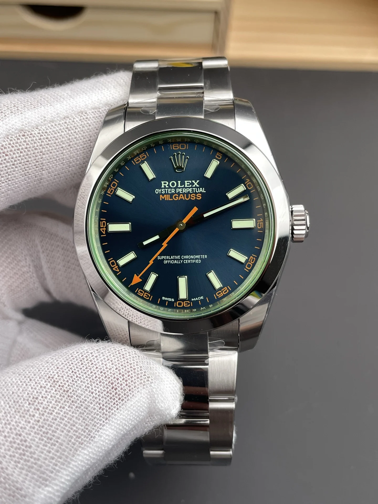 Rolex Green Dial 40mm — photographed off the sweep