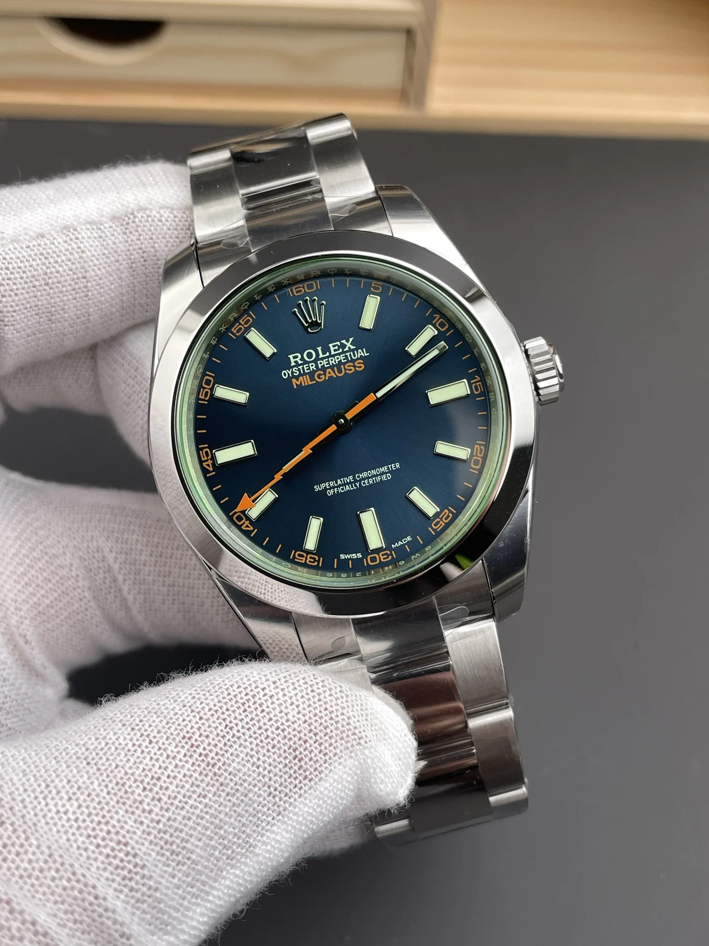 Rolex Green Dial 40mm — photographed off the sweep