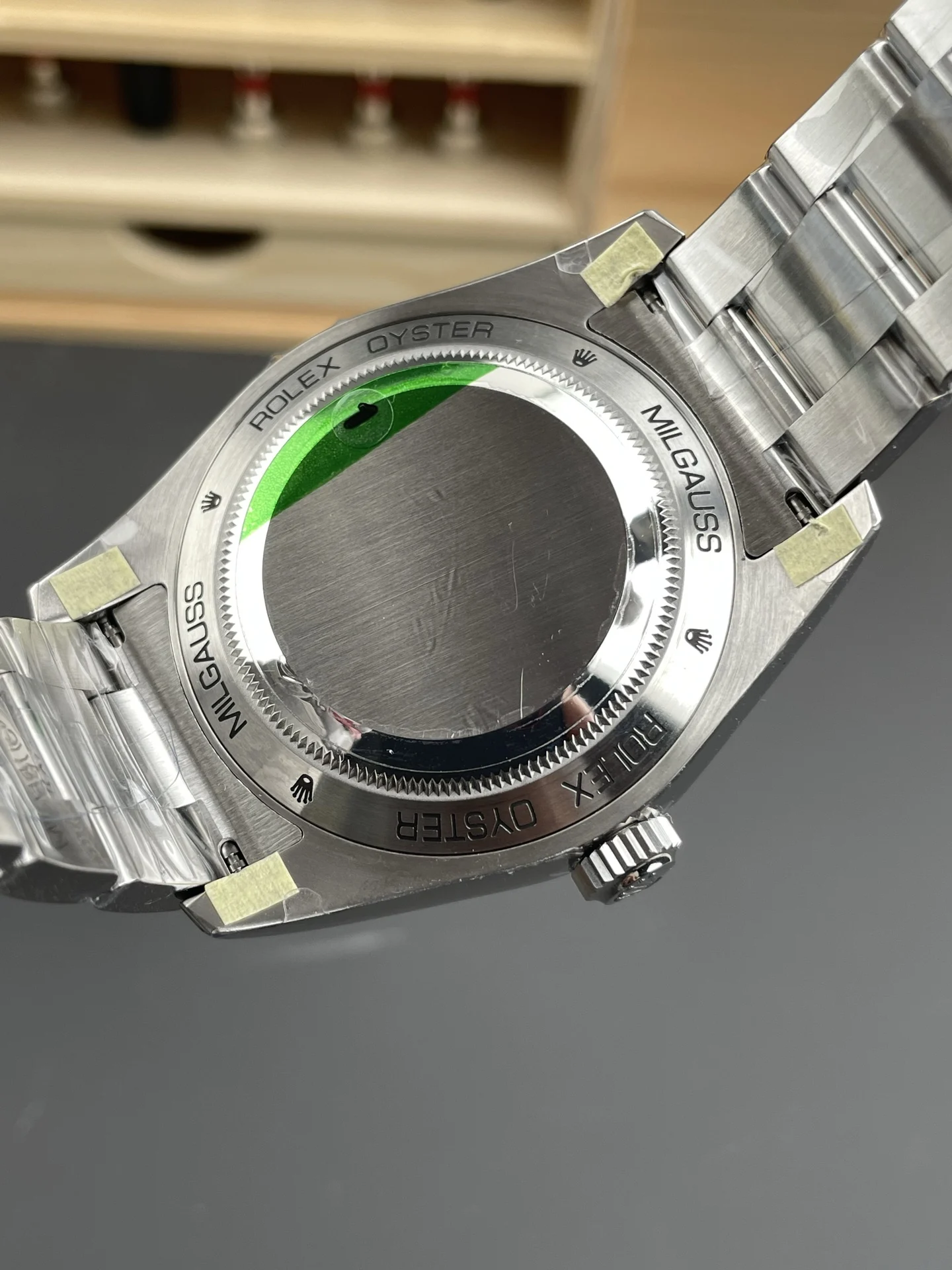 Rolex Green Dial 40mm — photographed off the sweep