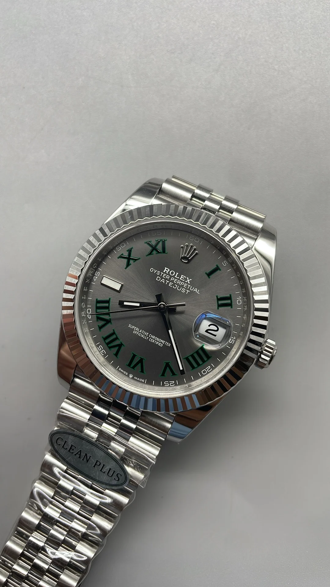 Rolex Green Dial 41mm — photographed off the sweep