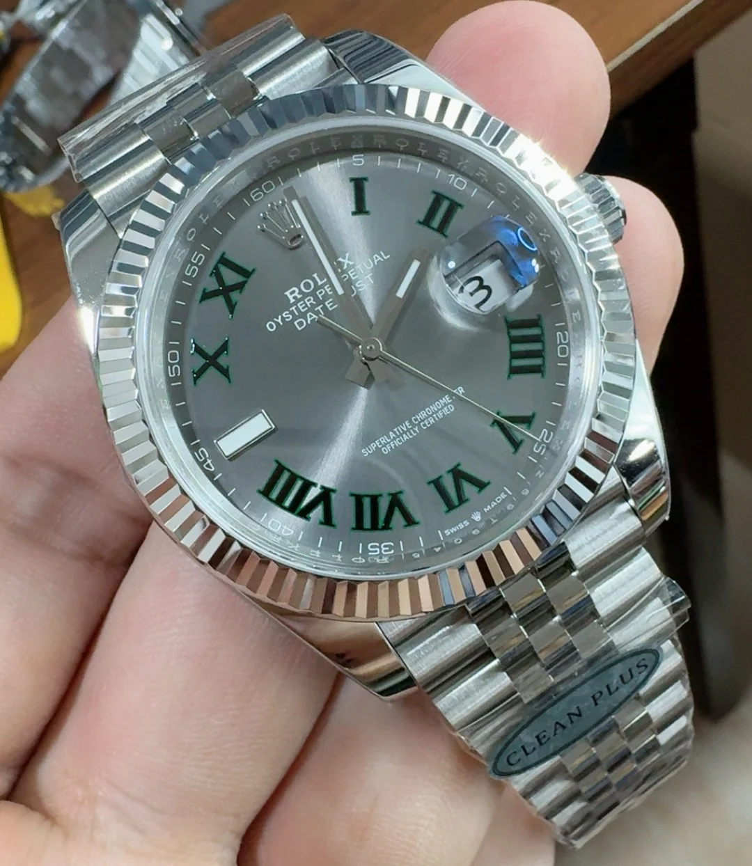 Rolex Green Dial 41mm — photographed off the sweep