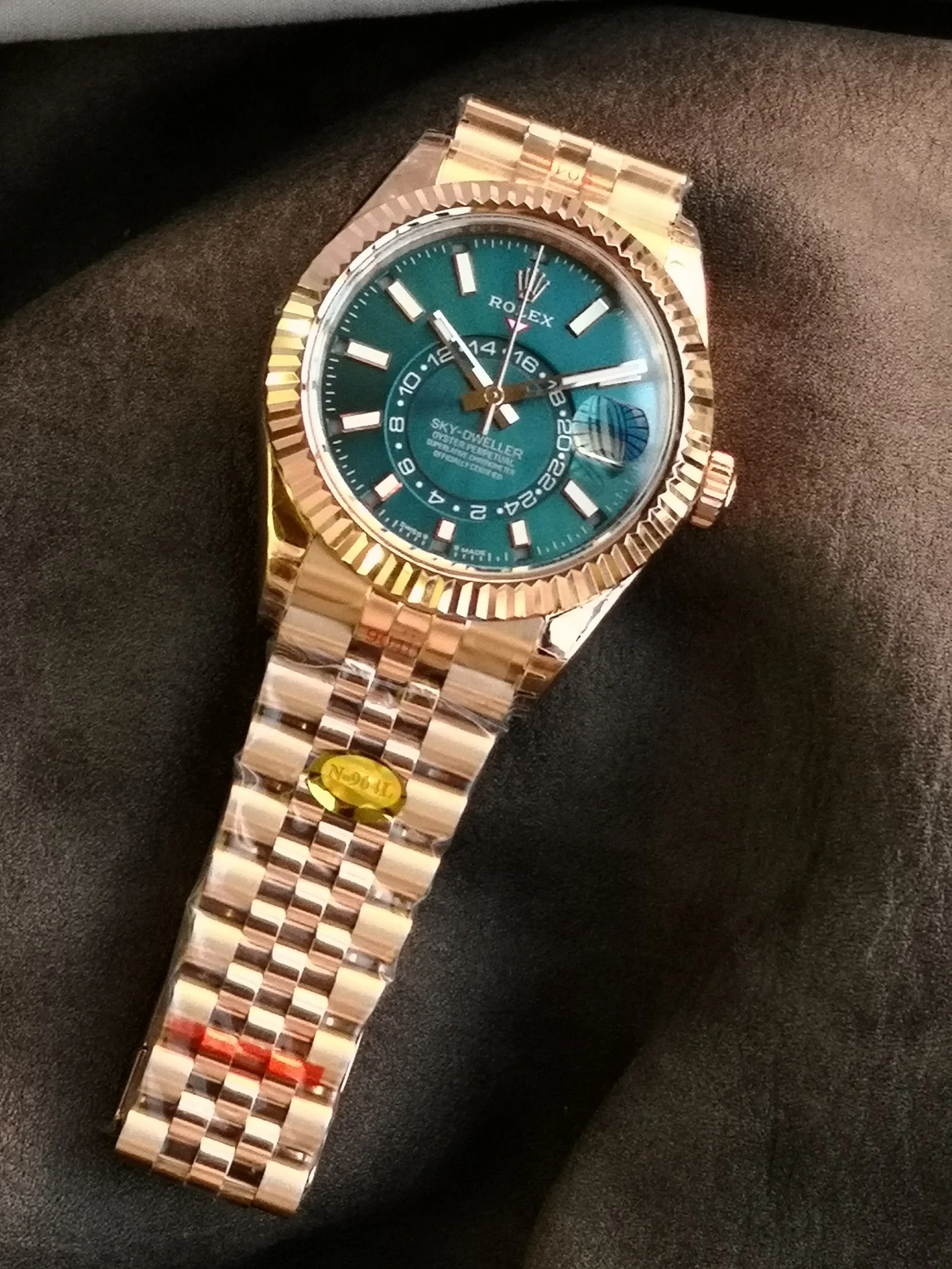 Rolex Green Dial 42mm — photographed off the sweep