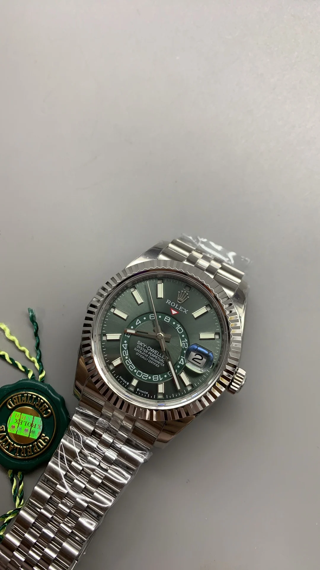 Rolex Green Dial — photographed off the sweep