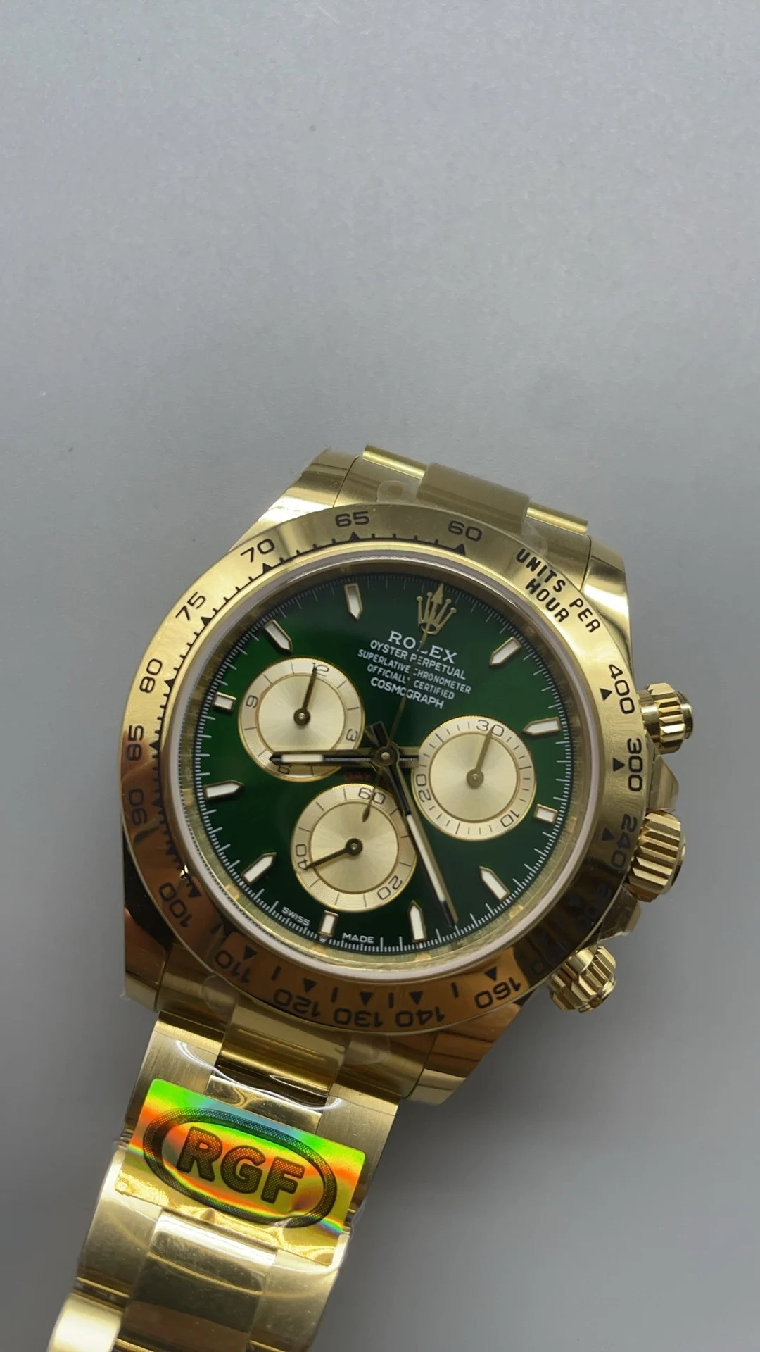 Rolex Green Dial — photographed off the sweep