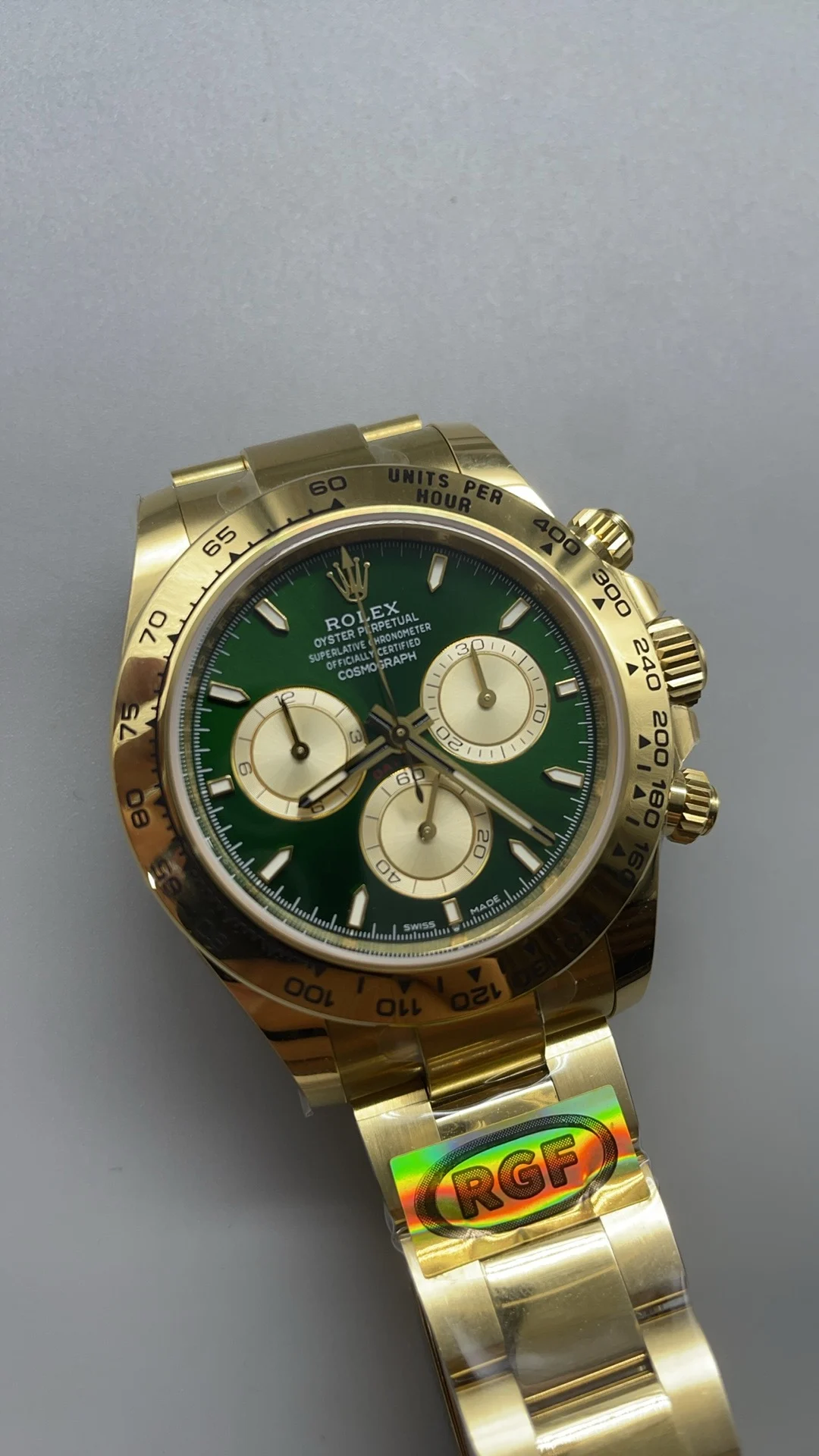 Rolex Green Dial — photographed off the sweep