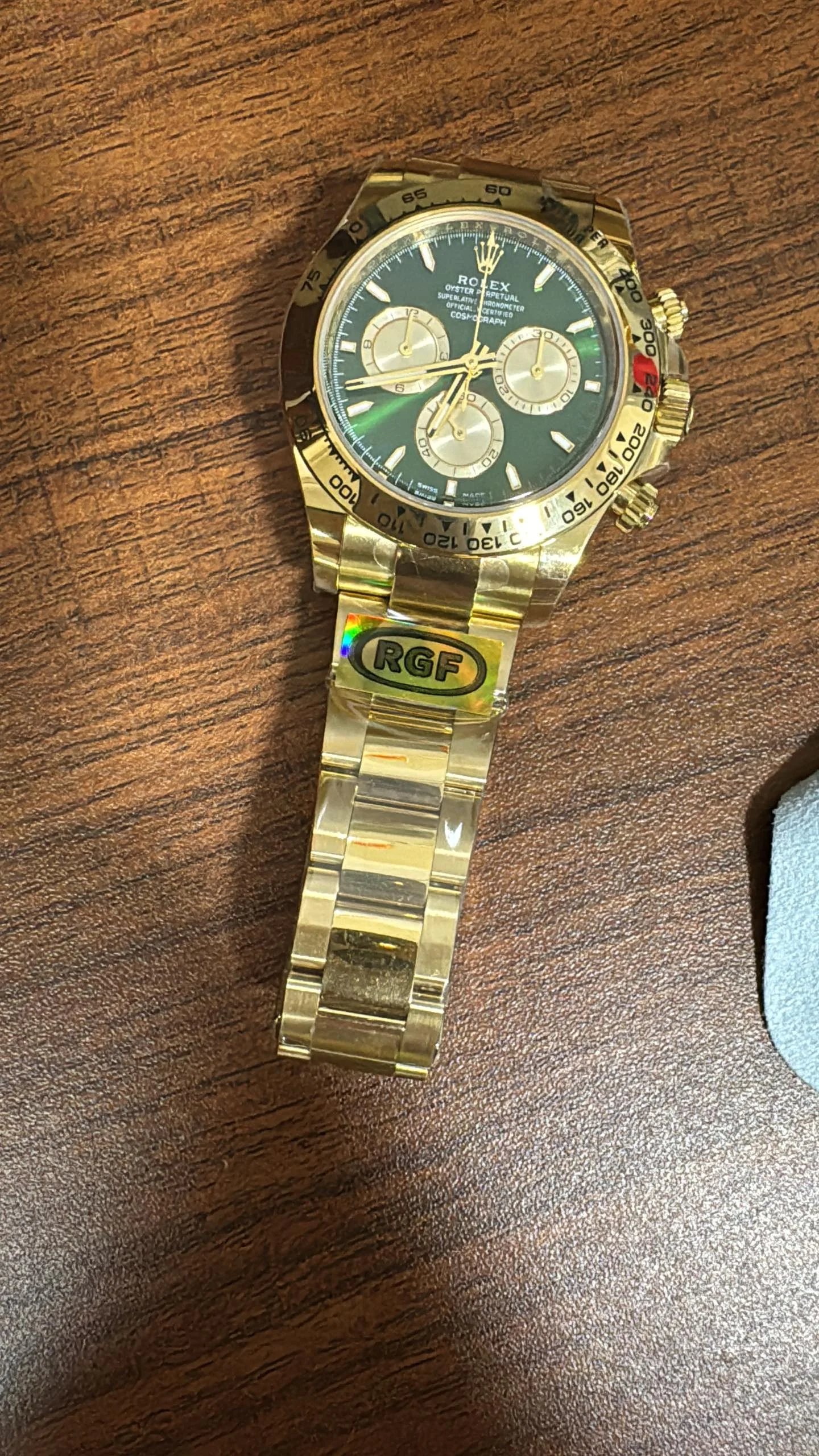 Rolex Green Dial — photographed off the sweep